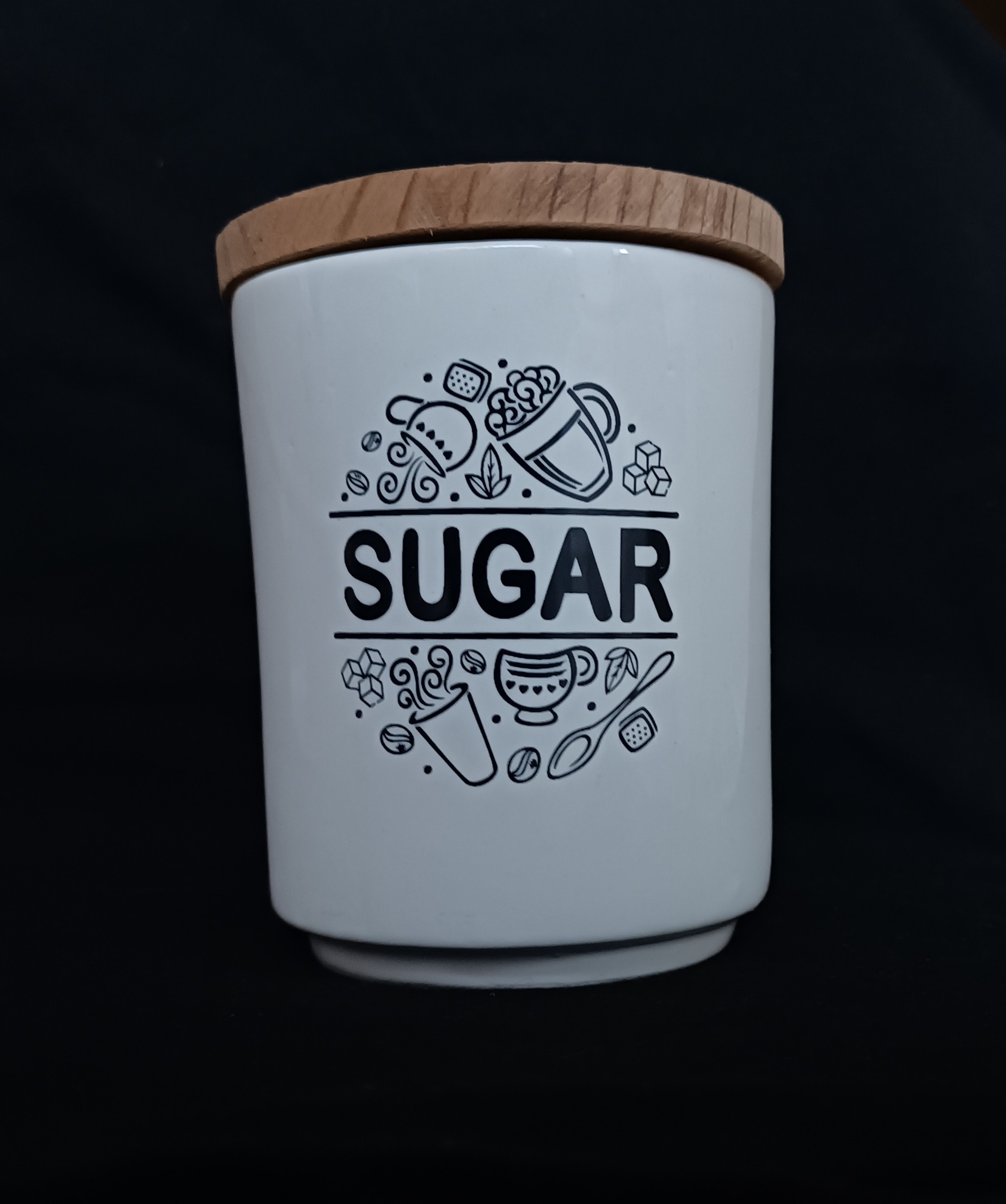 بانکه سرامیکی با درب چوبی