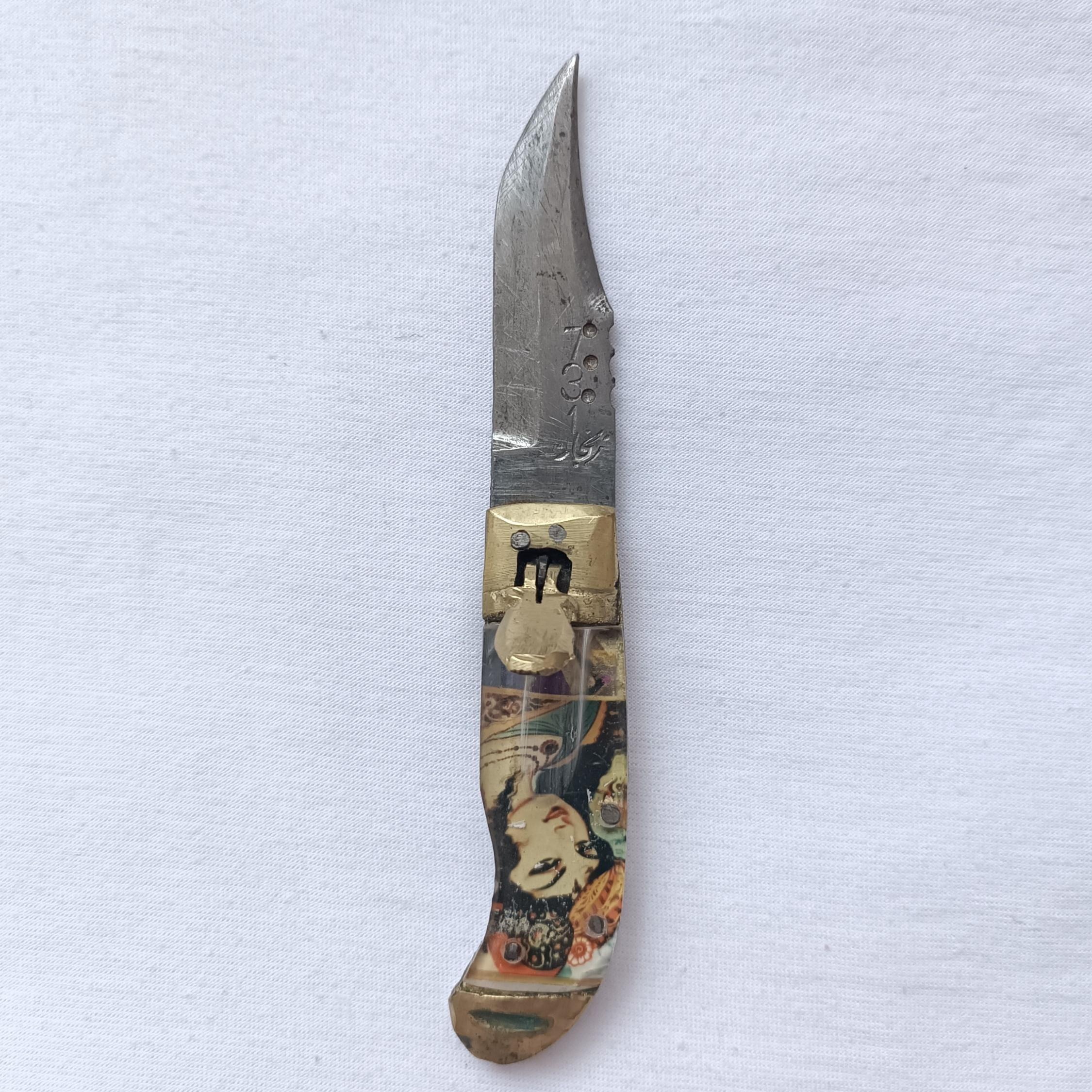 چاقو دنده ای لیلی مجنون فولادی زنجان قدیمی