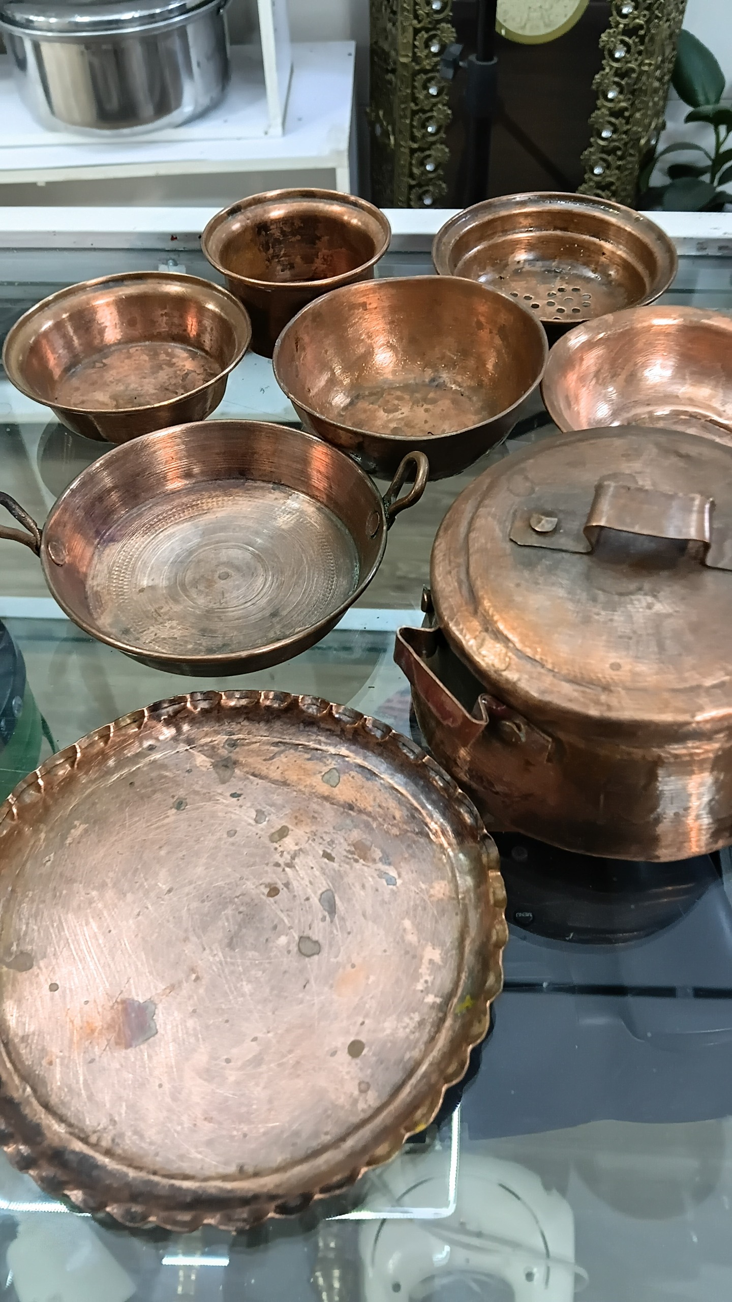 یک دست ضروف 10 عددی مسی