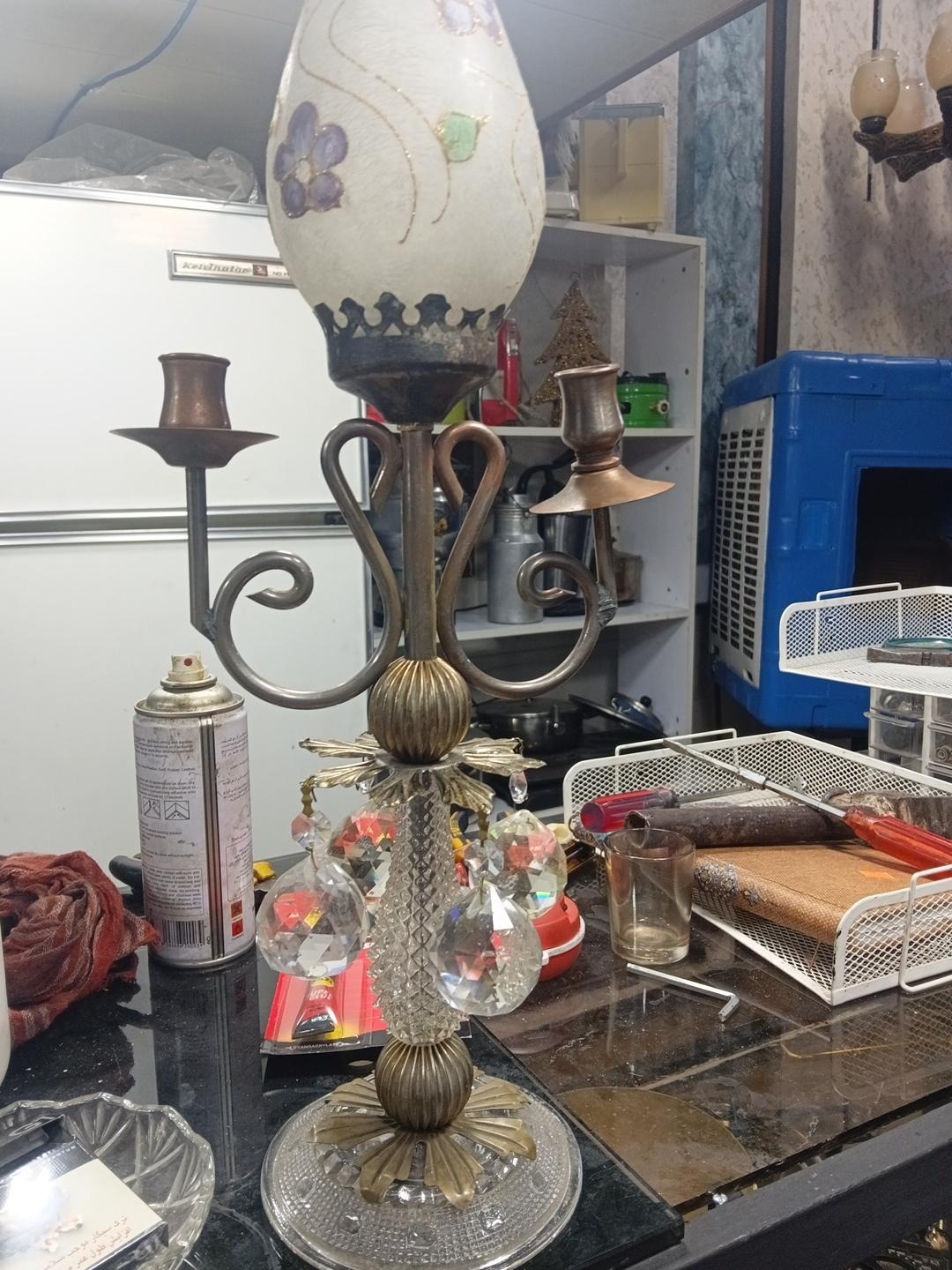 شمعدونی برنجی انتیک