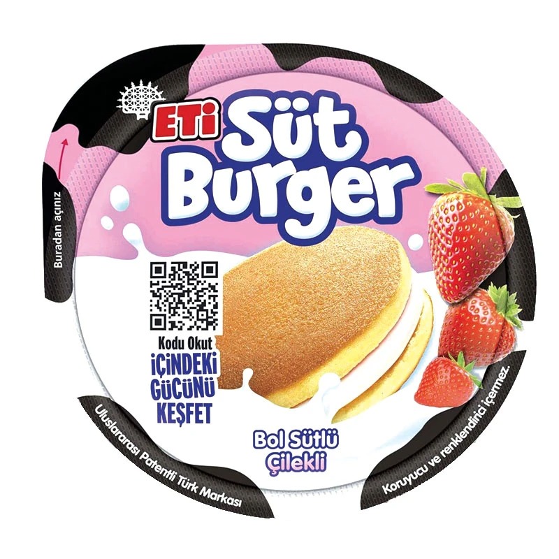 کیک مغزدار SUT BURGER اتی توت فرنگی بسته 10 عددی