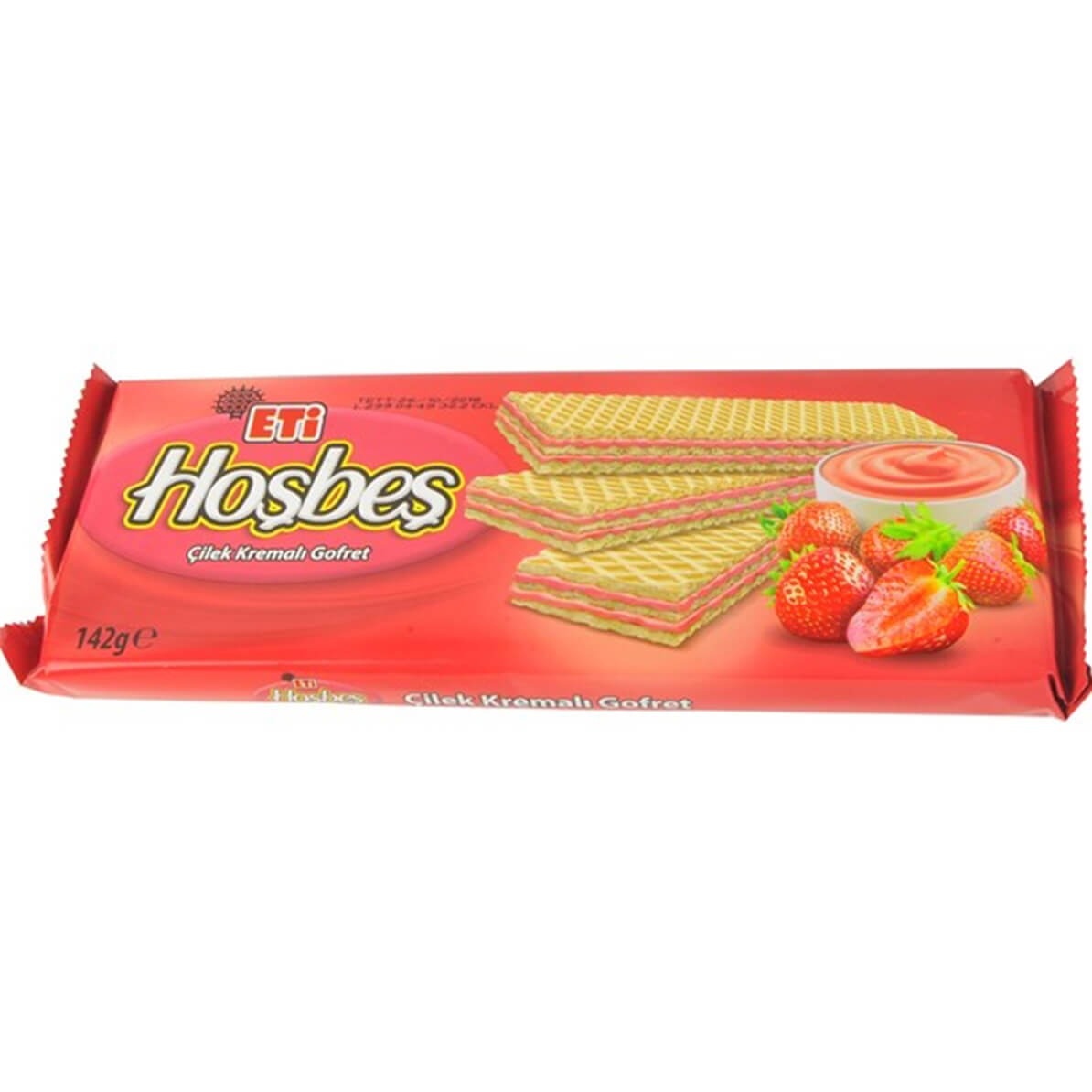 ویفر هوش بش توت فرنگی Hosbes فروش کارتنی اصل ترکیه
