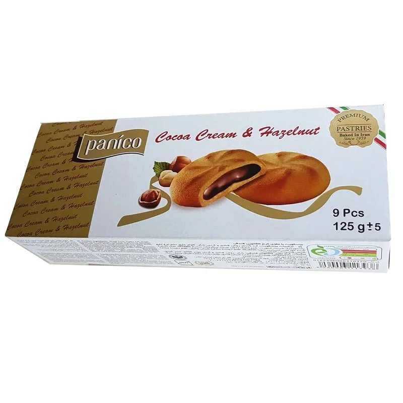 پک 3تایی بیسکویت پذیرایی کاکائویی مغز فندق 125گرم