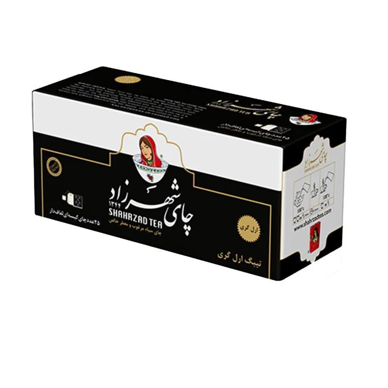 چای کیسه ای ارل گری شهرزاد بسته 25 عددی