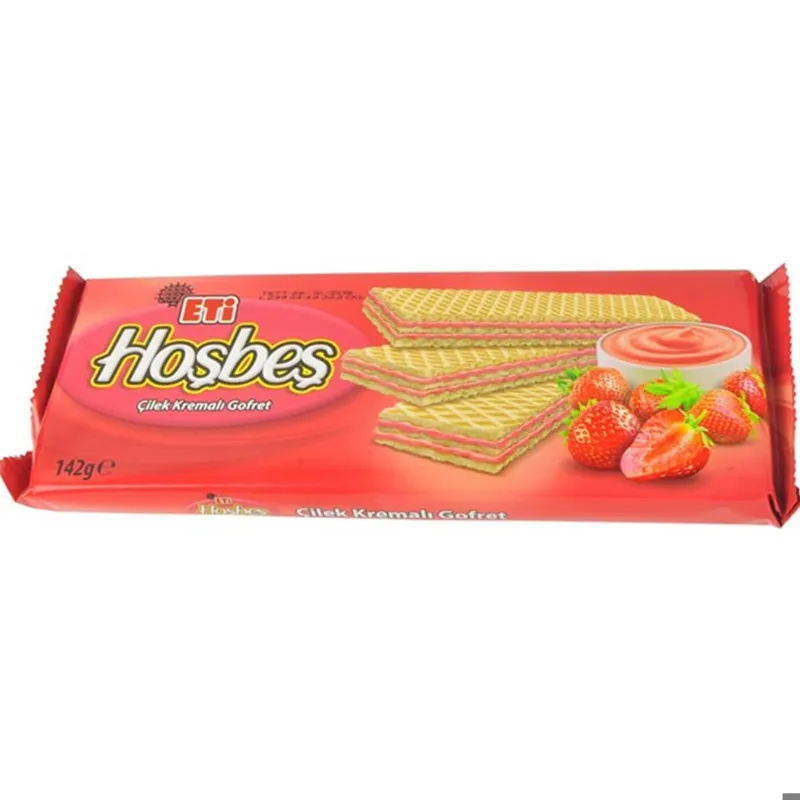 ویفر هوش بش توت فرنگی Hosbes فروش کارتنی اصل ترکیه