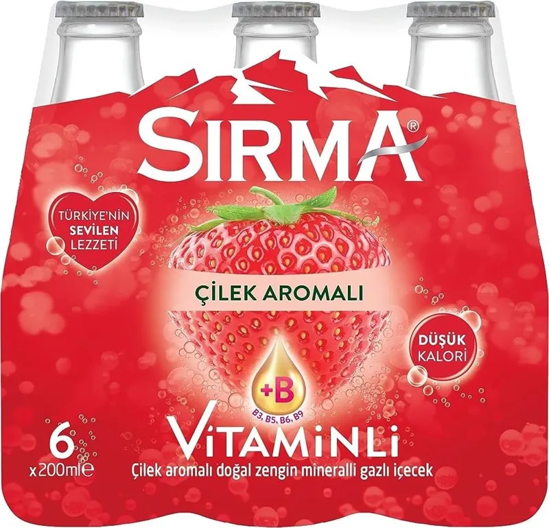 نوشیدنی 6عددی ویتامینه توت فرنگی سیرما Sirma اصل