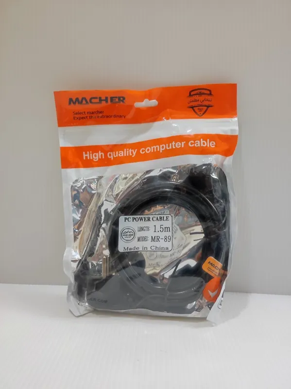 کابل برق MACHER مچر mr-89 پاور 1.5 متر