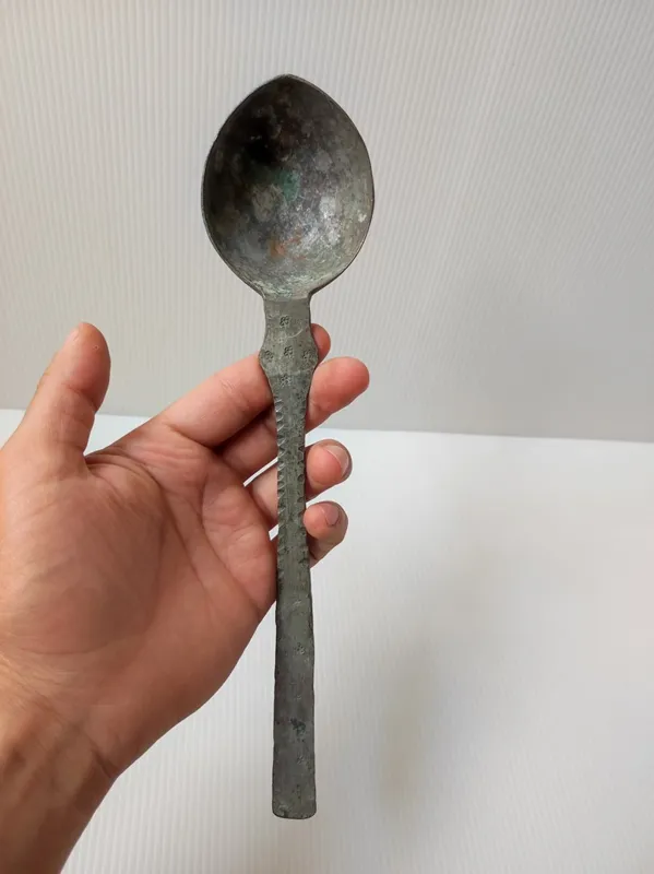 قاشق آنتیک هندوانه خوری زمان قاجار 27 سانت