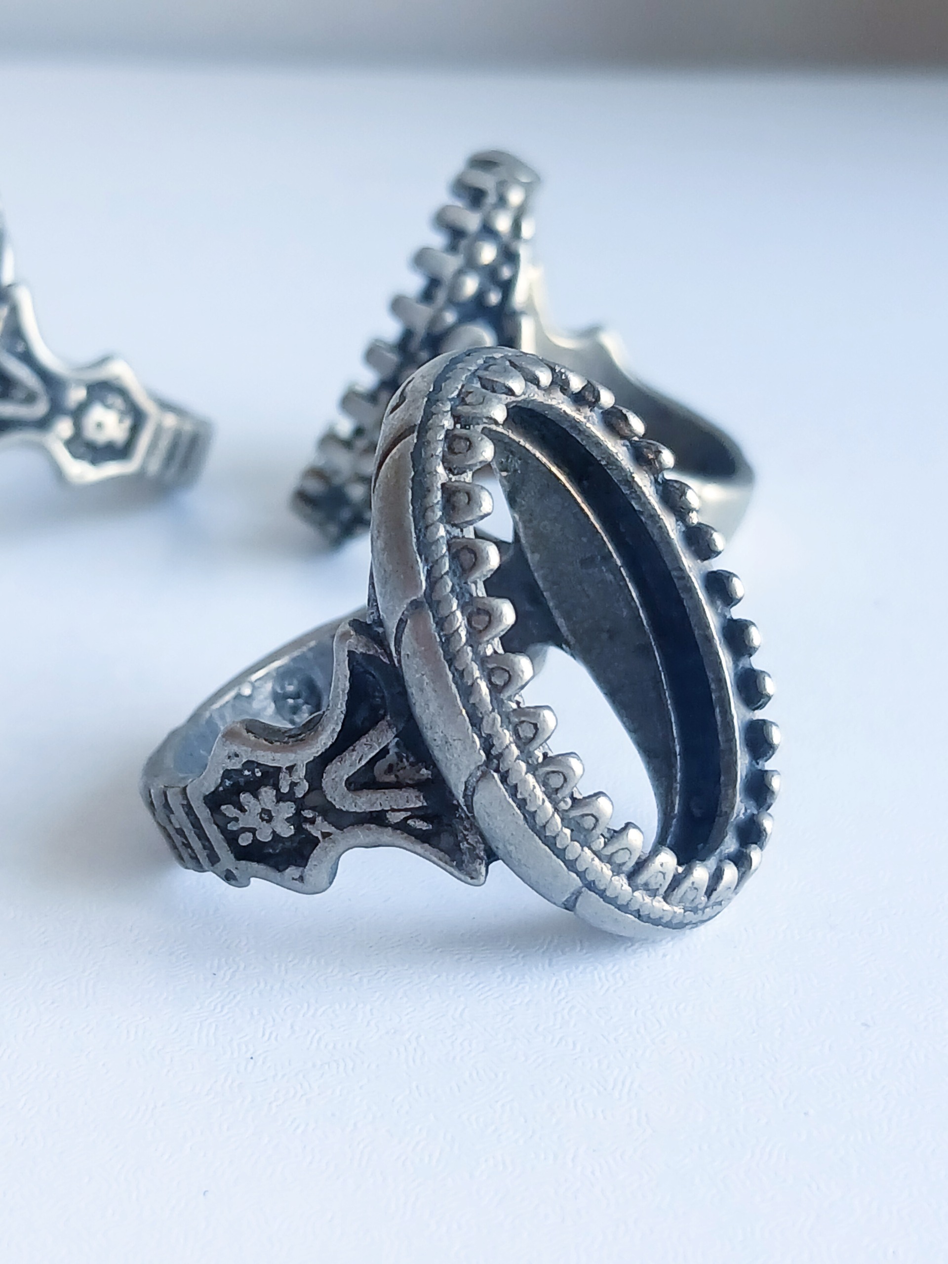 رکاب انگشتر نقره عیار پایین ابعاد 23در16