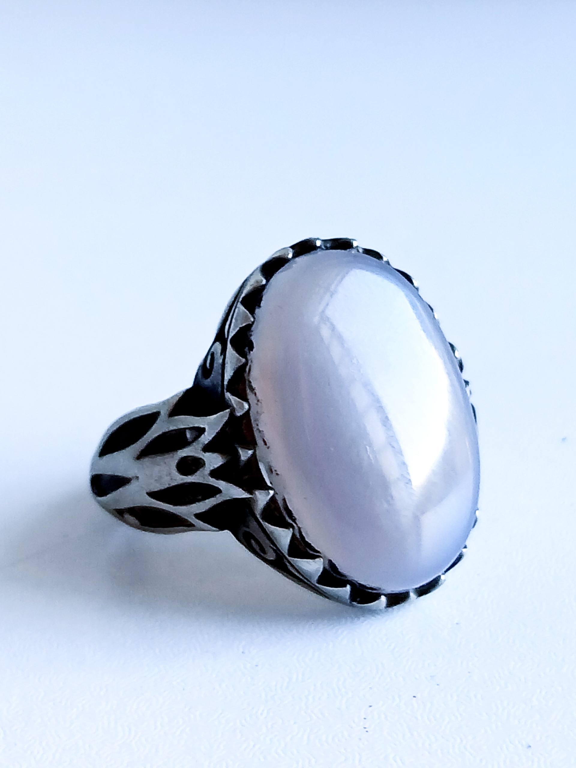 انگشتر عقیق کبود یمنی کد دار