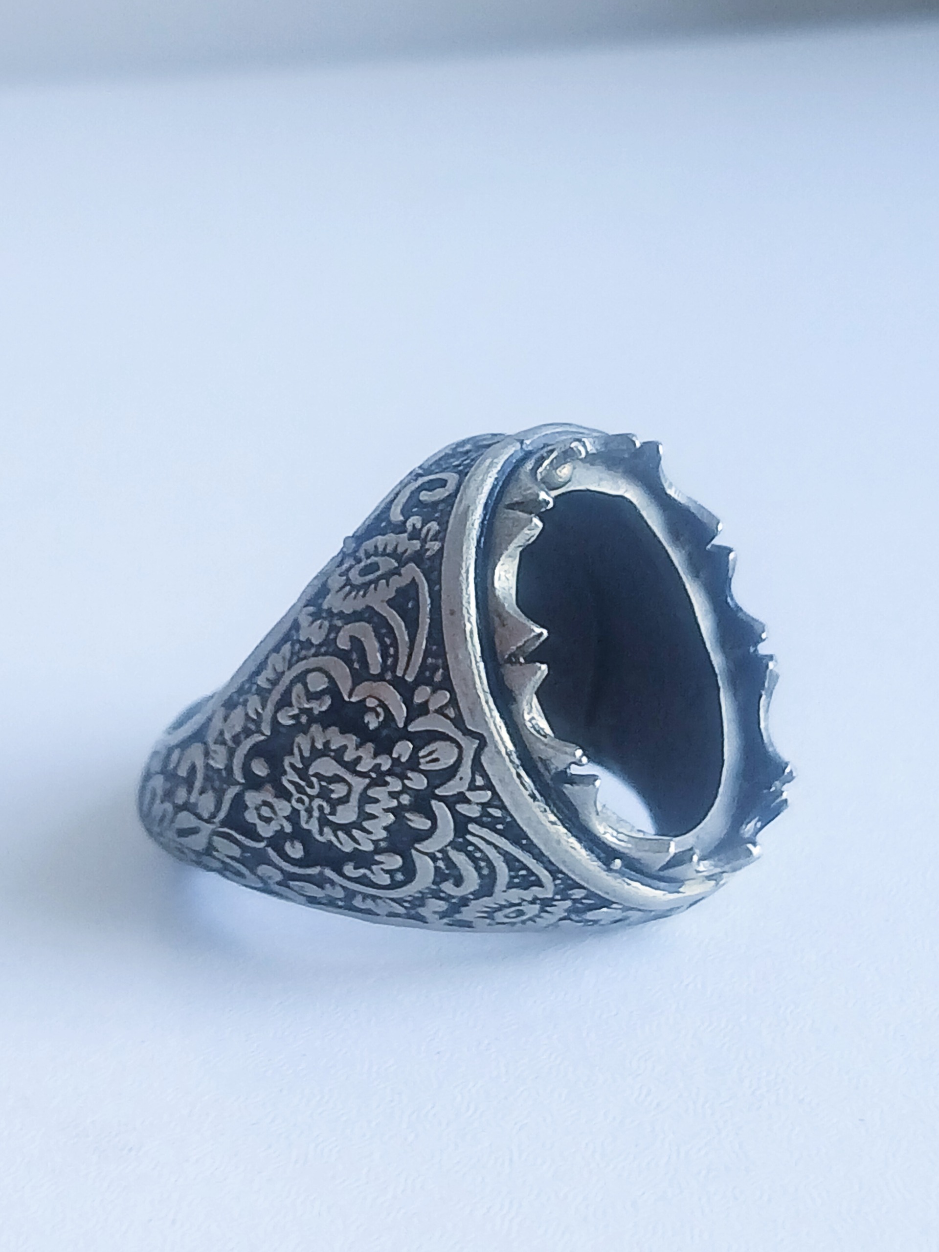 رکاب انگشتر نقره عیار پایین ابعاد 18 در 15