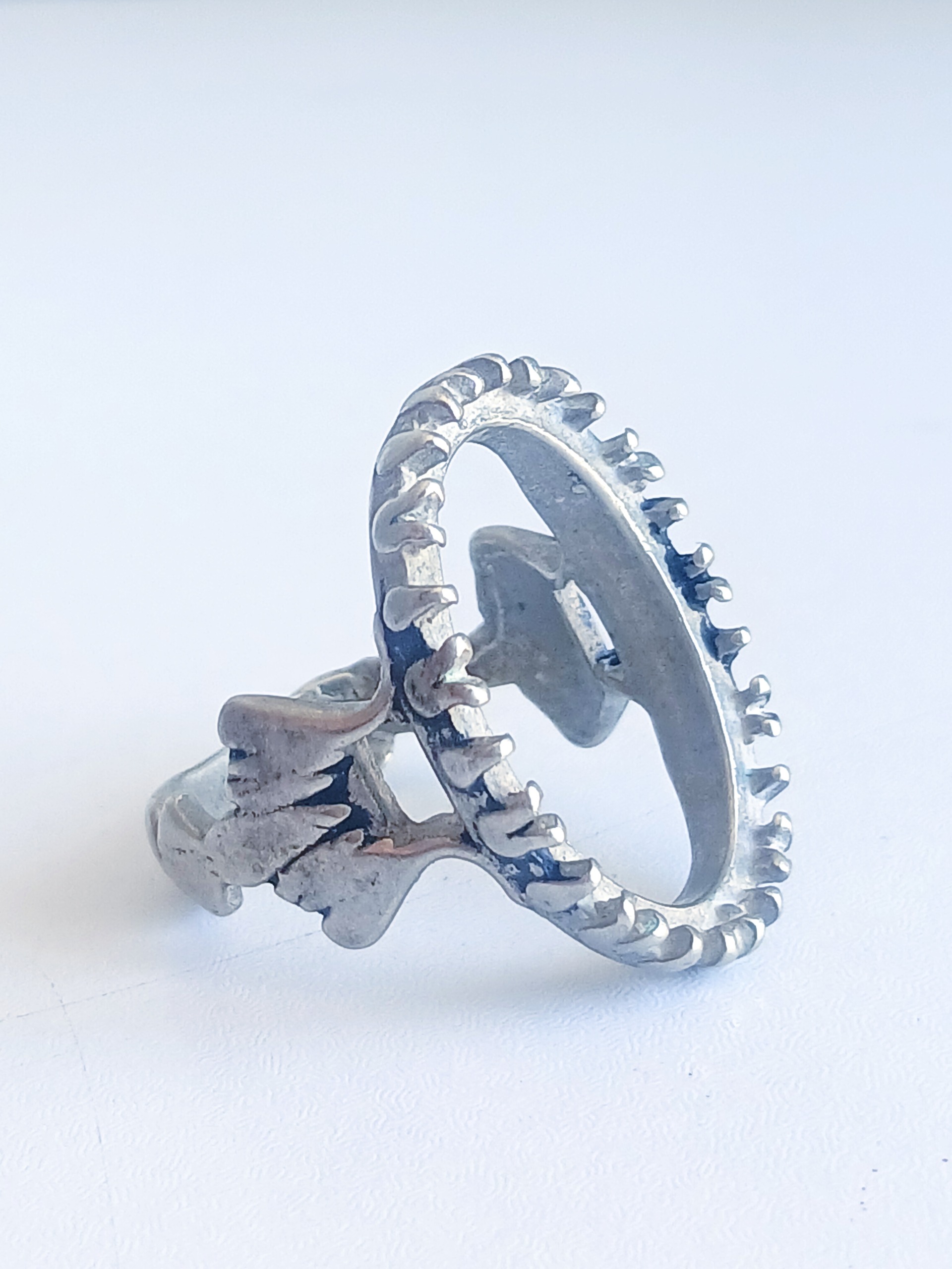 رکاب انگشتر نقره عیار پایین ابعاد 25در17