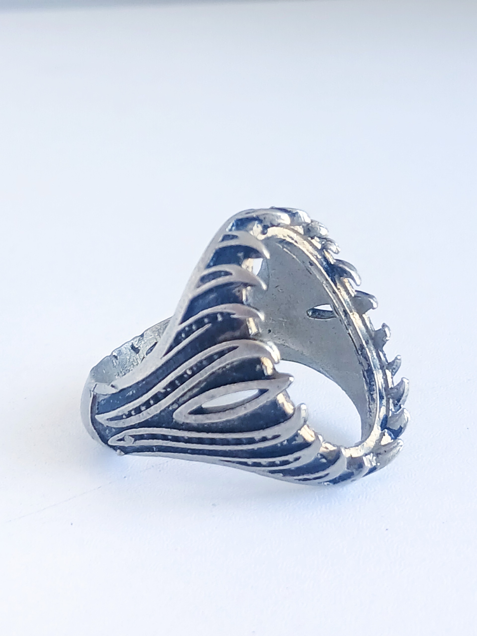 رکاب انگشتر نقره عیار پایین آلیاژی حک 925