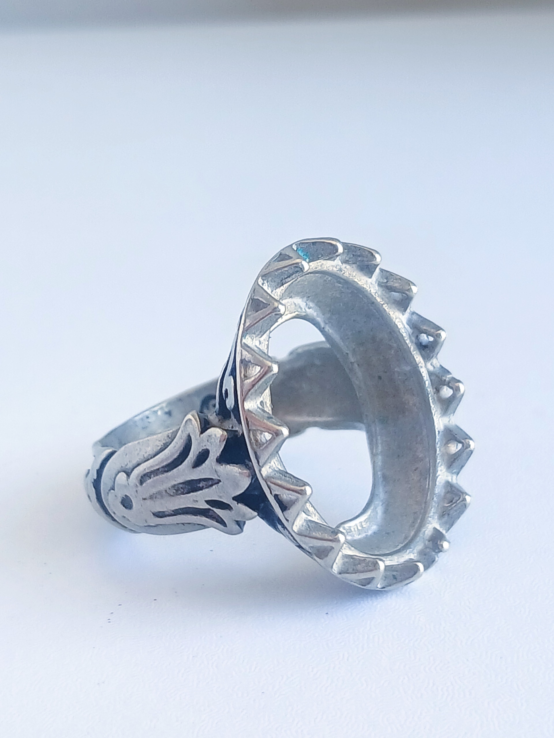 رکاب خالی انگشتر نقره عیار عیار پایین حک 925