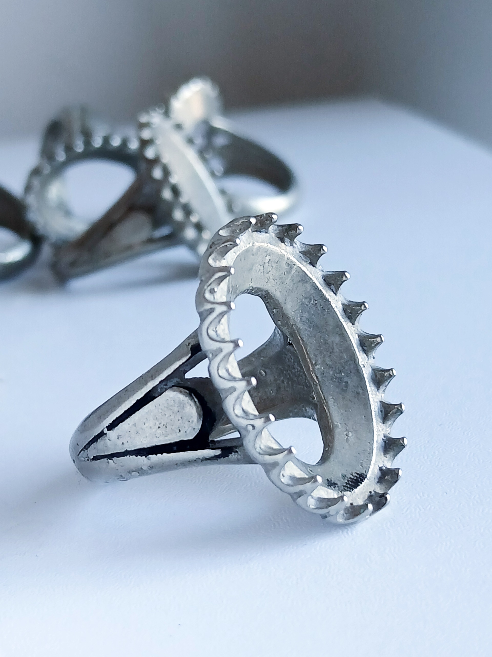 رکاب انگشتر نقره عیار پایین ابعاد 25 در 18