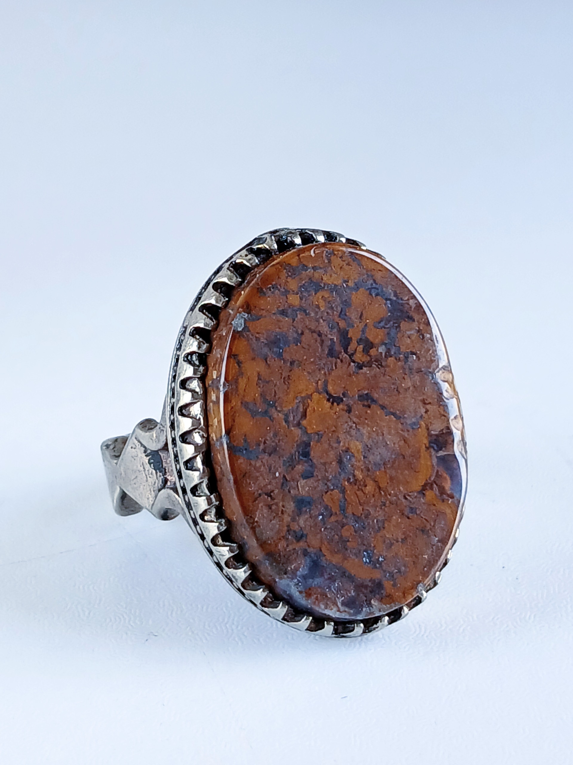 انگشتر شجر پاییزه زرد زیبا حک 925