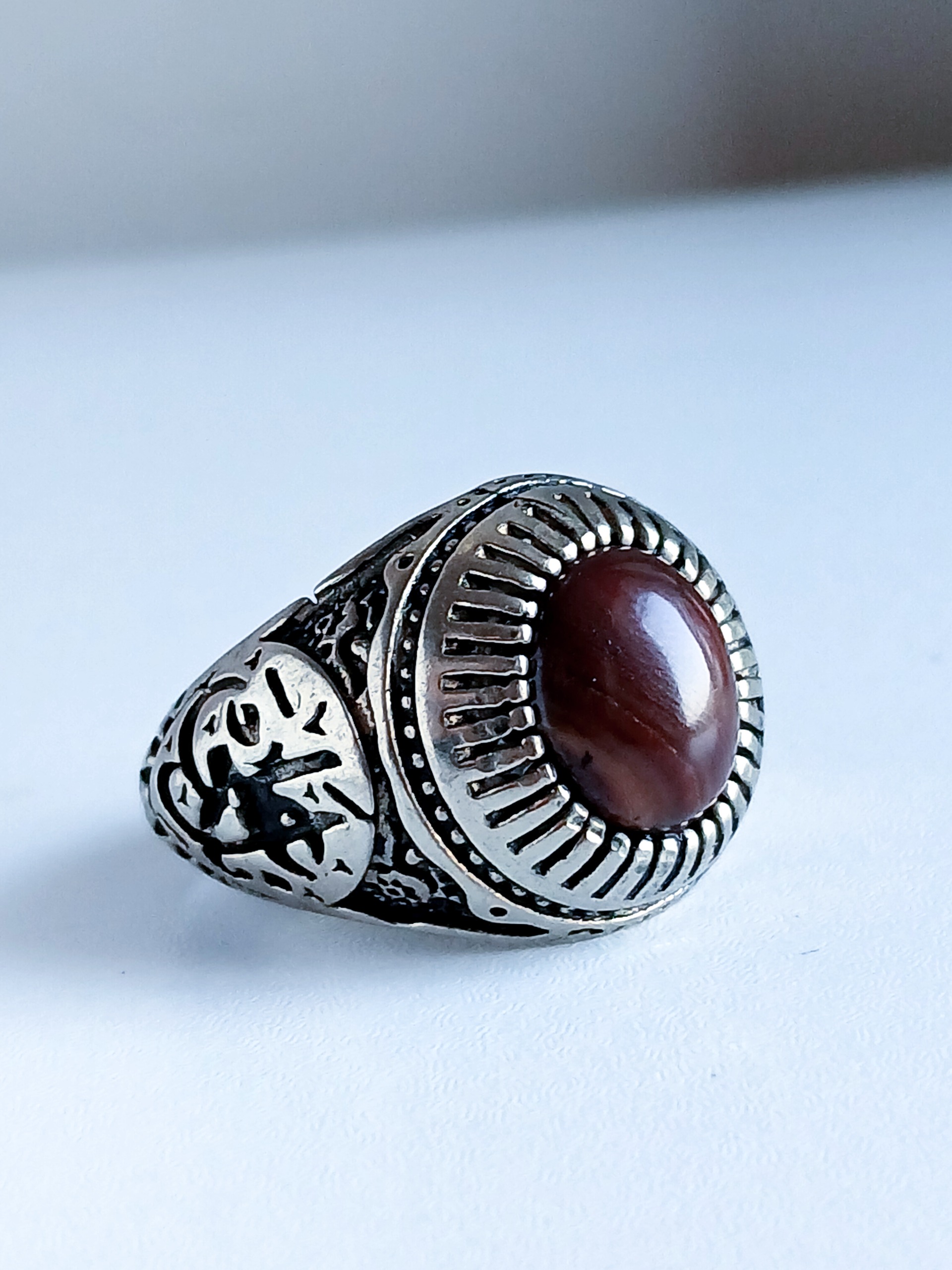 انگشتر عقیق سلیمانی نادعلی زیبا