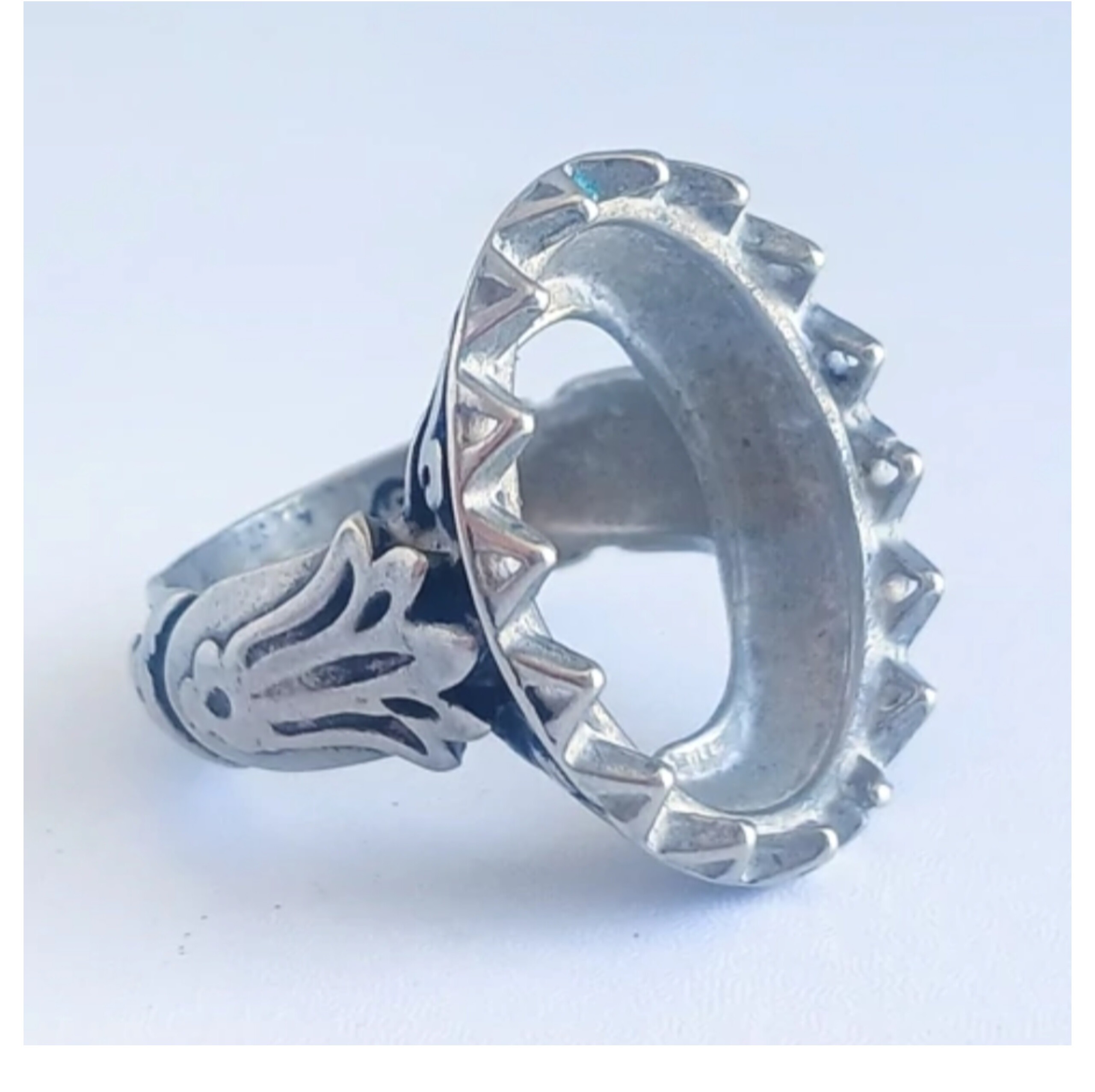 رکاب خالی انگشتر نقره عیار عیار پایین حک 925