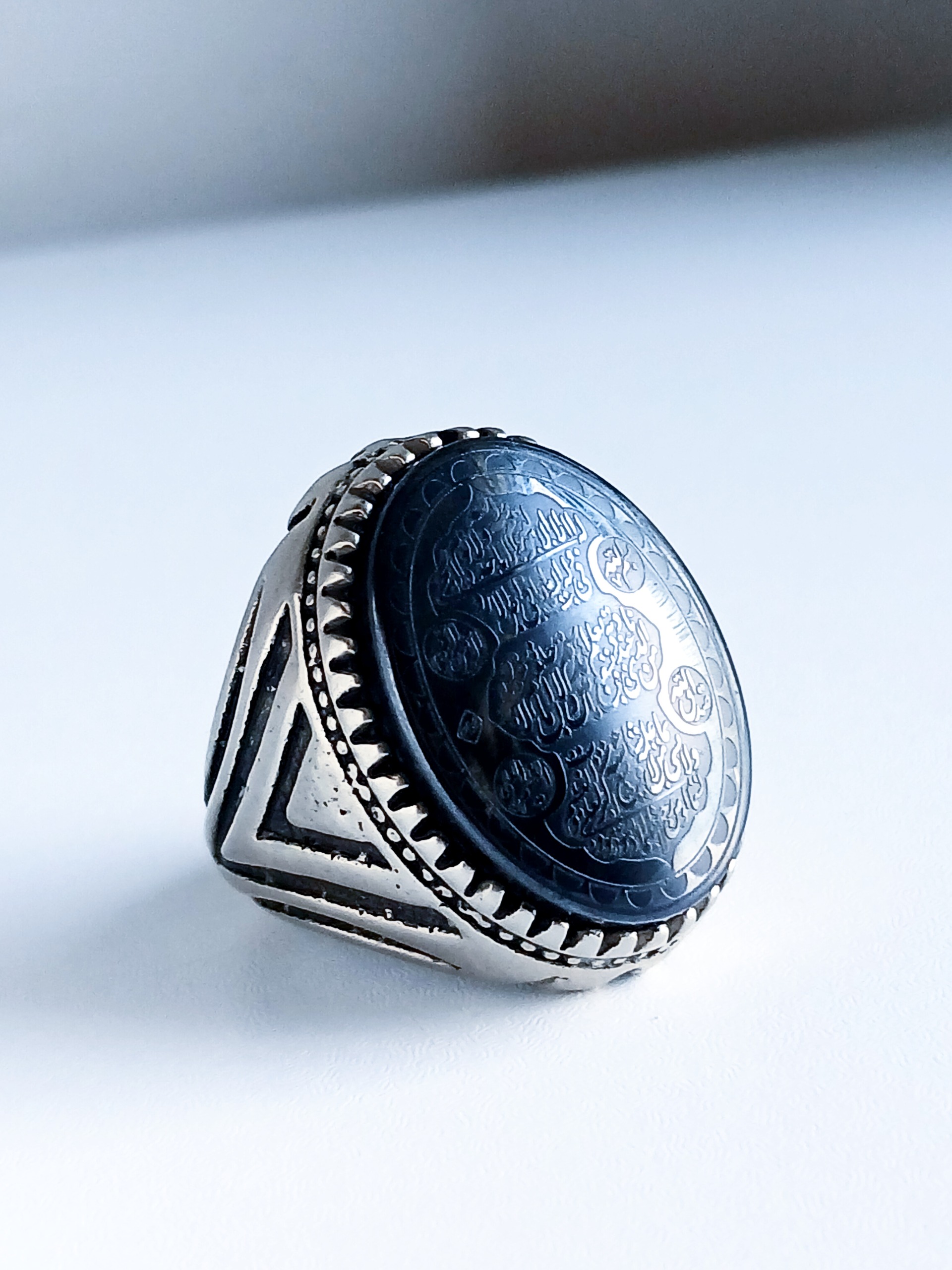 انگشتر حدید صینی آیت الکرسی معدنی