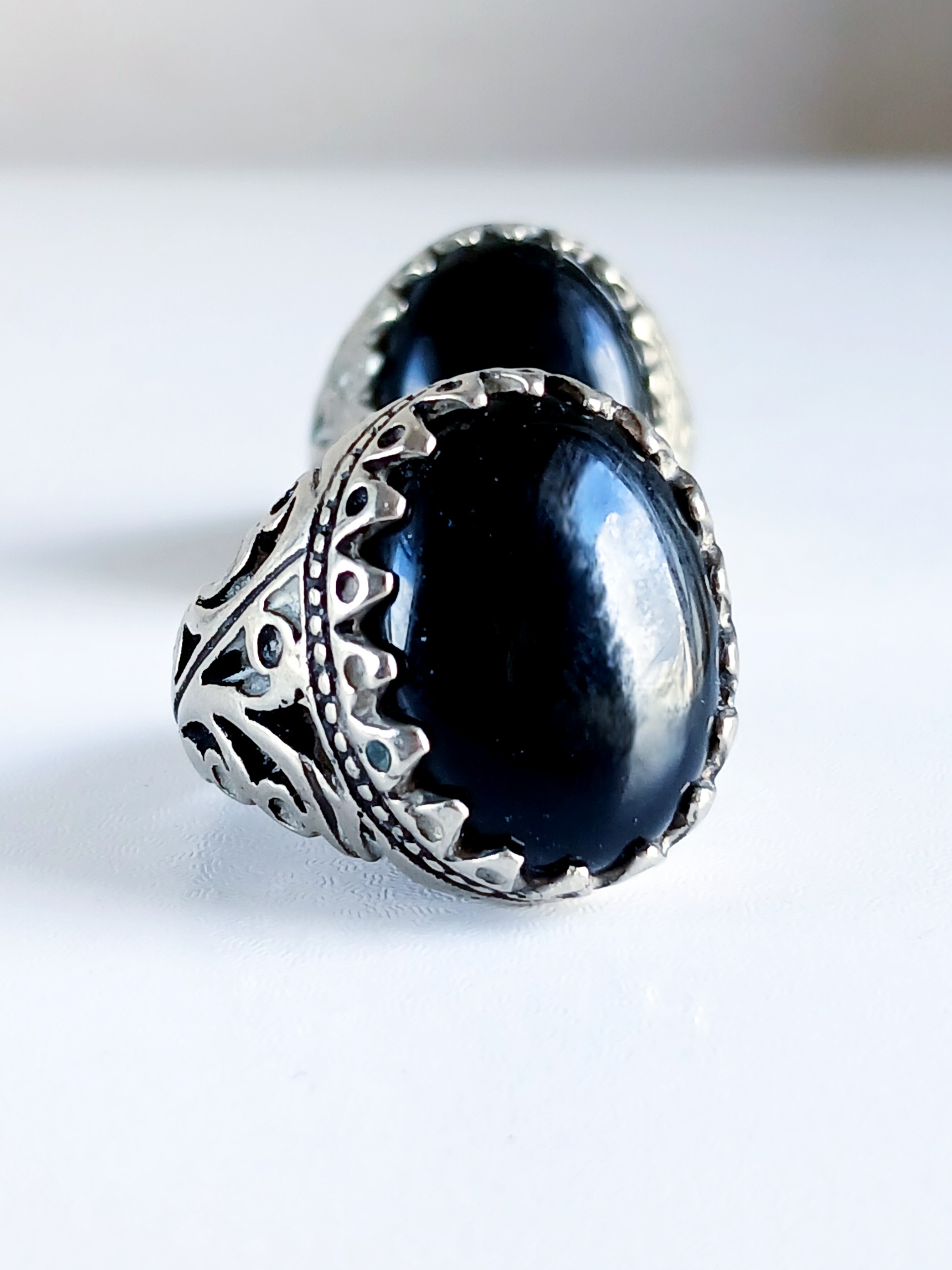 انگشتر اونیکس مات زیبا