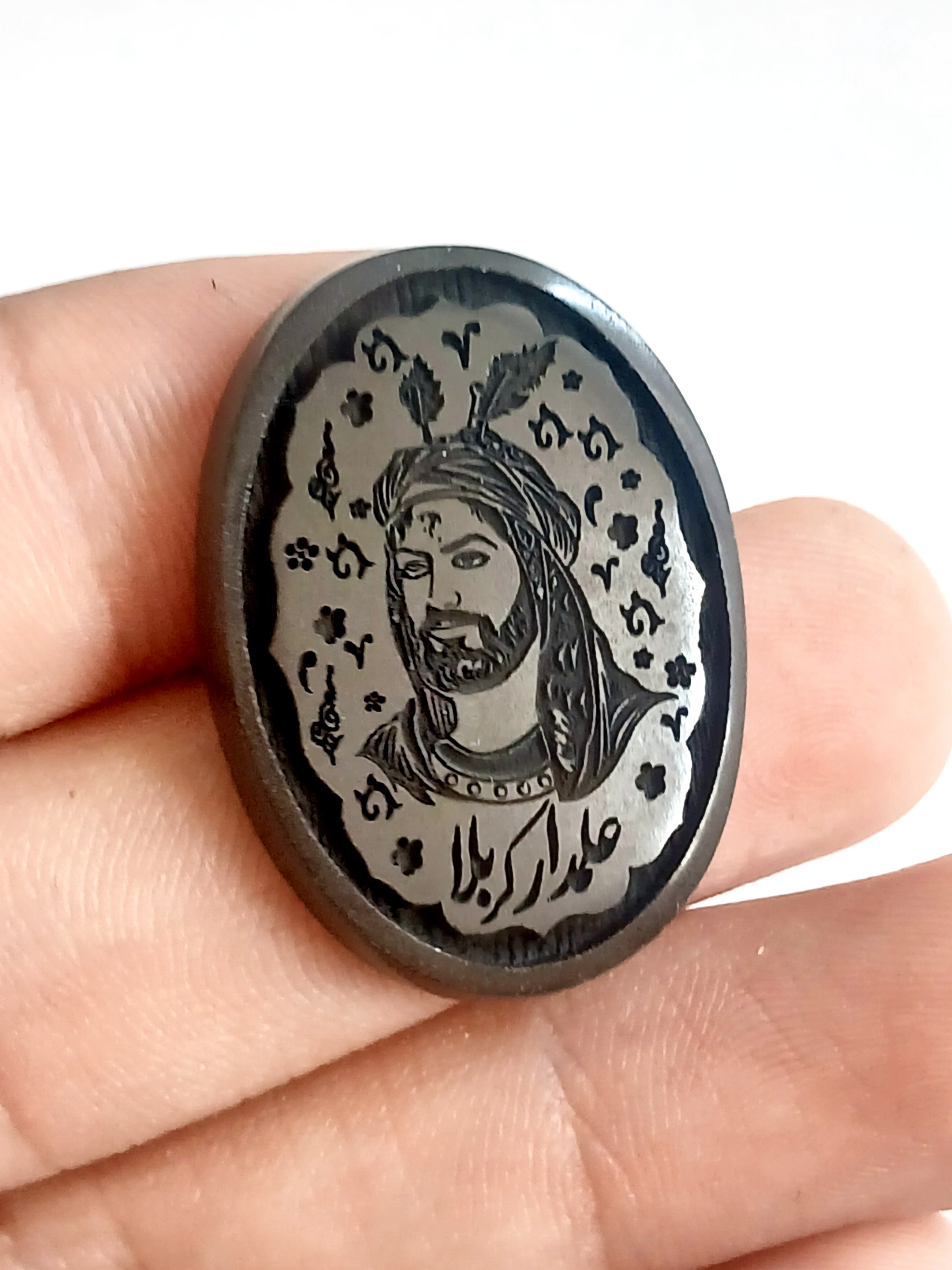 نگین حدید سماقی شمایل علمدار کربلا