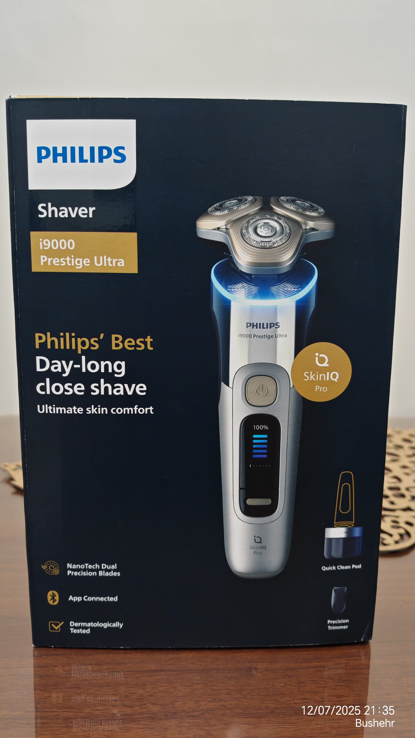 ریش تراش فیلیپس سری 9000 پرستیژ دارای هوش مصنوعی