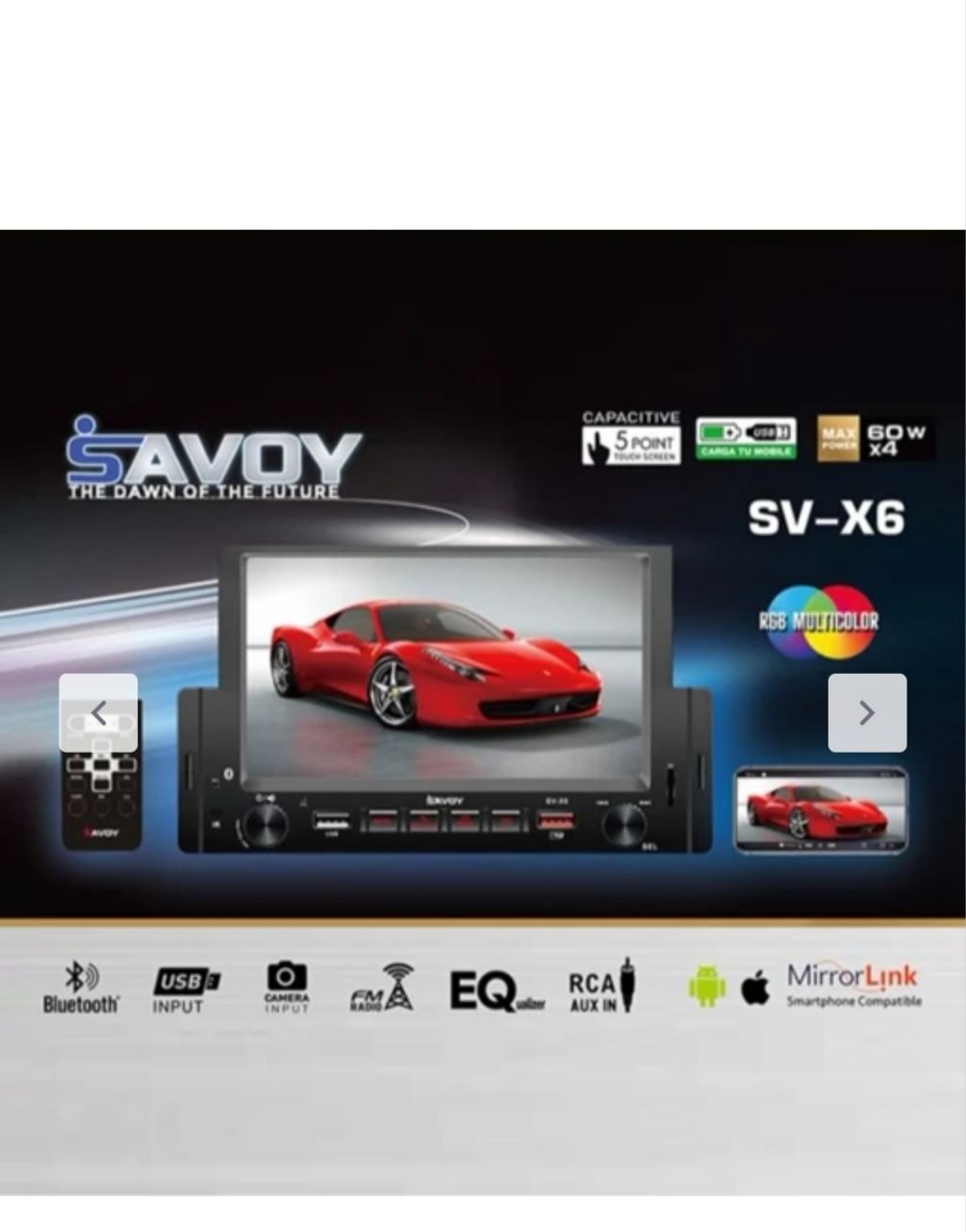 پخش خودرو تصویری فول حرفه ای ساووی sv-x6