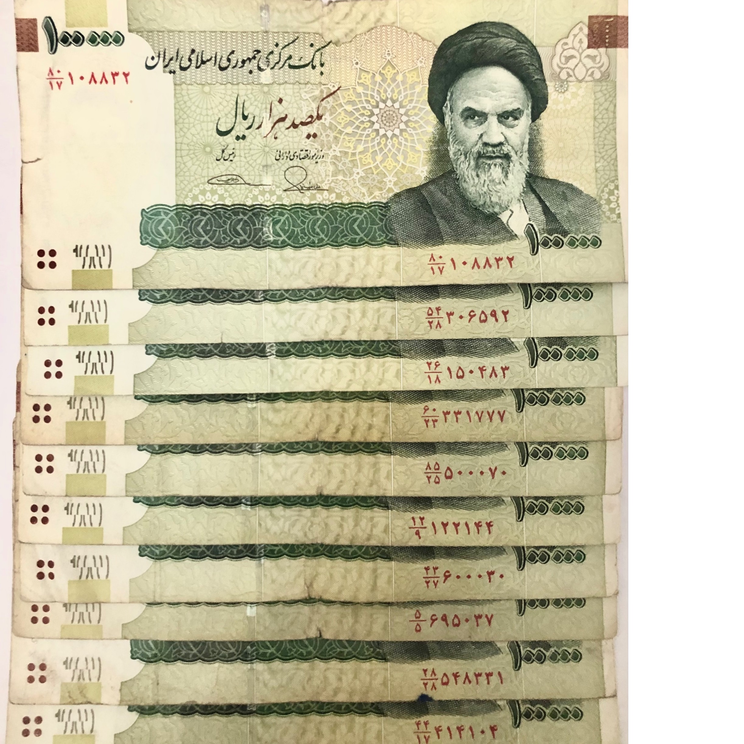 10 عدد 10 هزارتومانی قدیم شماره های خوب