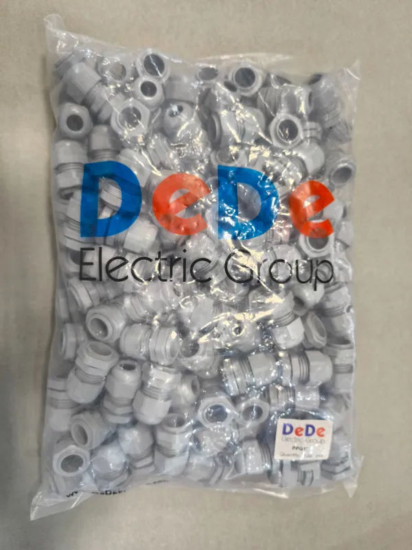 گلند کابل پلاستیکی PG11 برند DeDe بسته 100 عددی