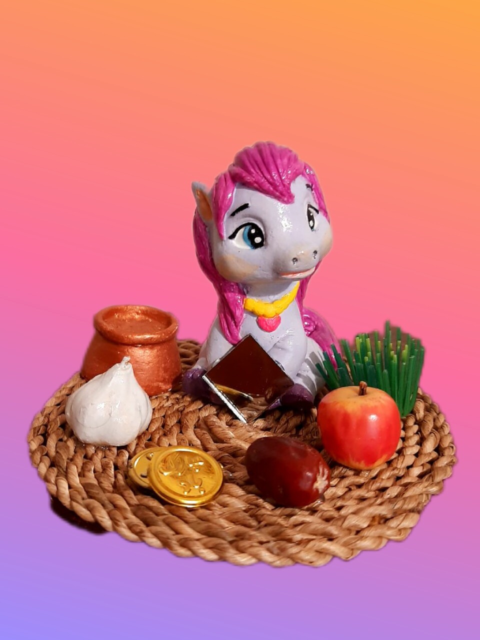 مجسمه اسب باهفت سین مینیاتوری نماد سال