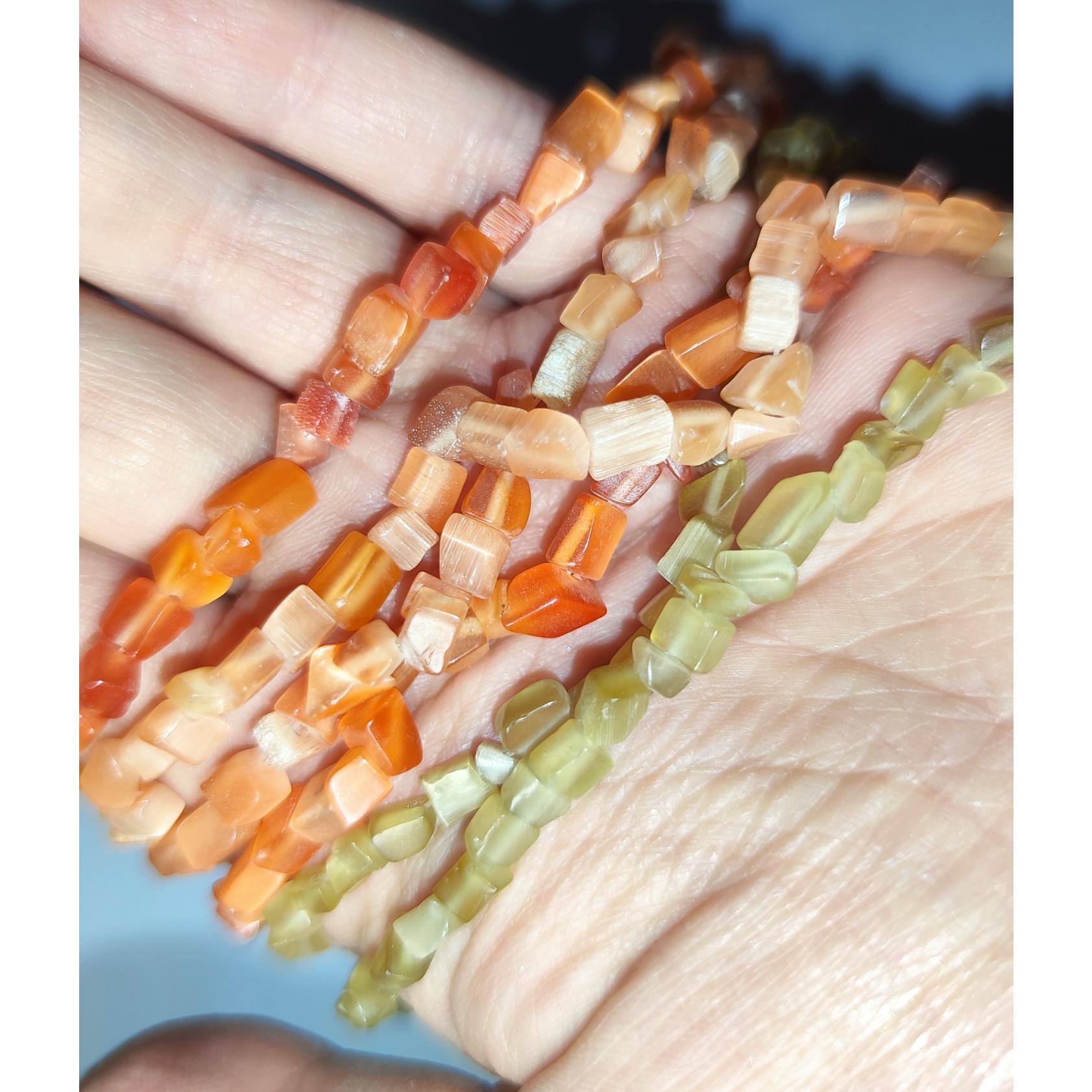 سه رشته مهره سبز گلبهی مسی