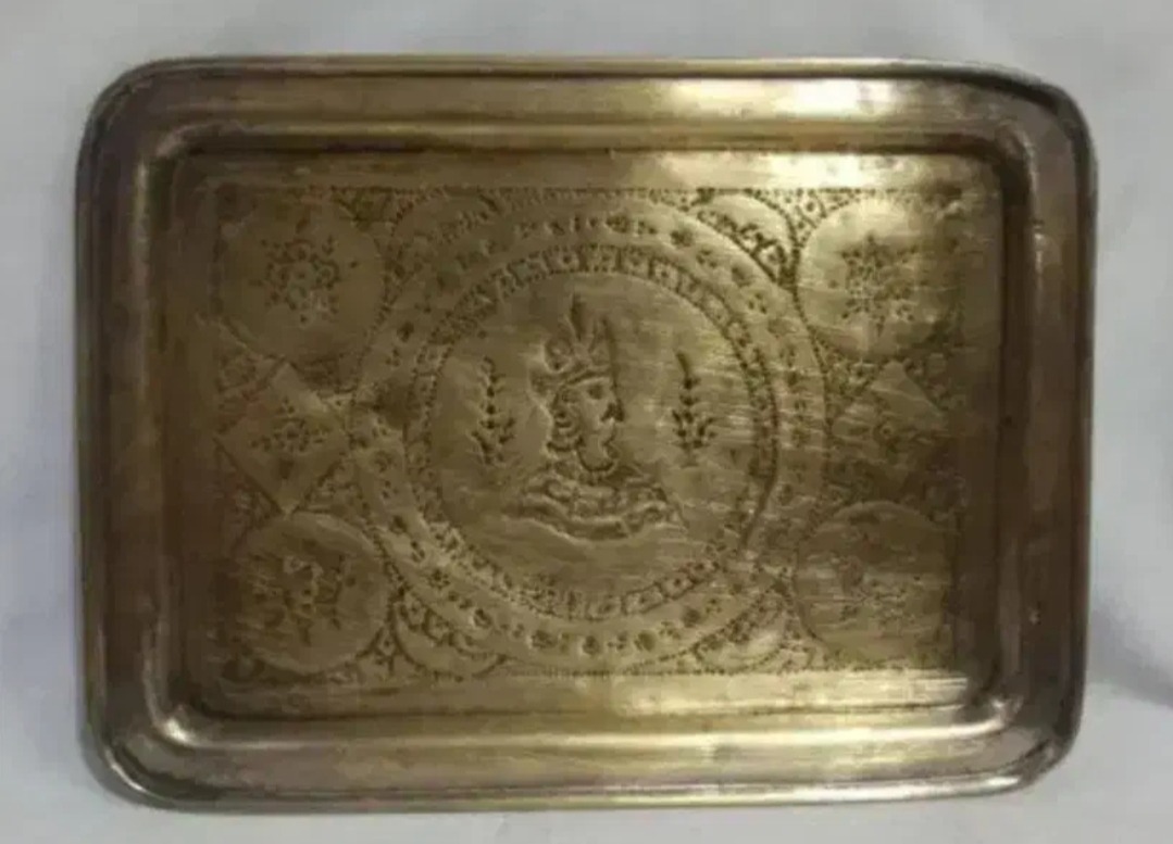 سینی برنجی قاجاری