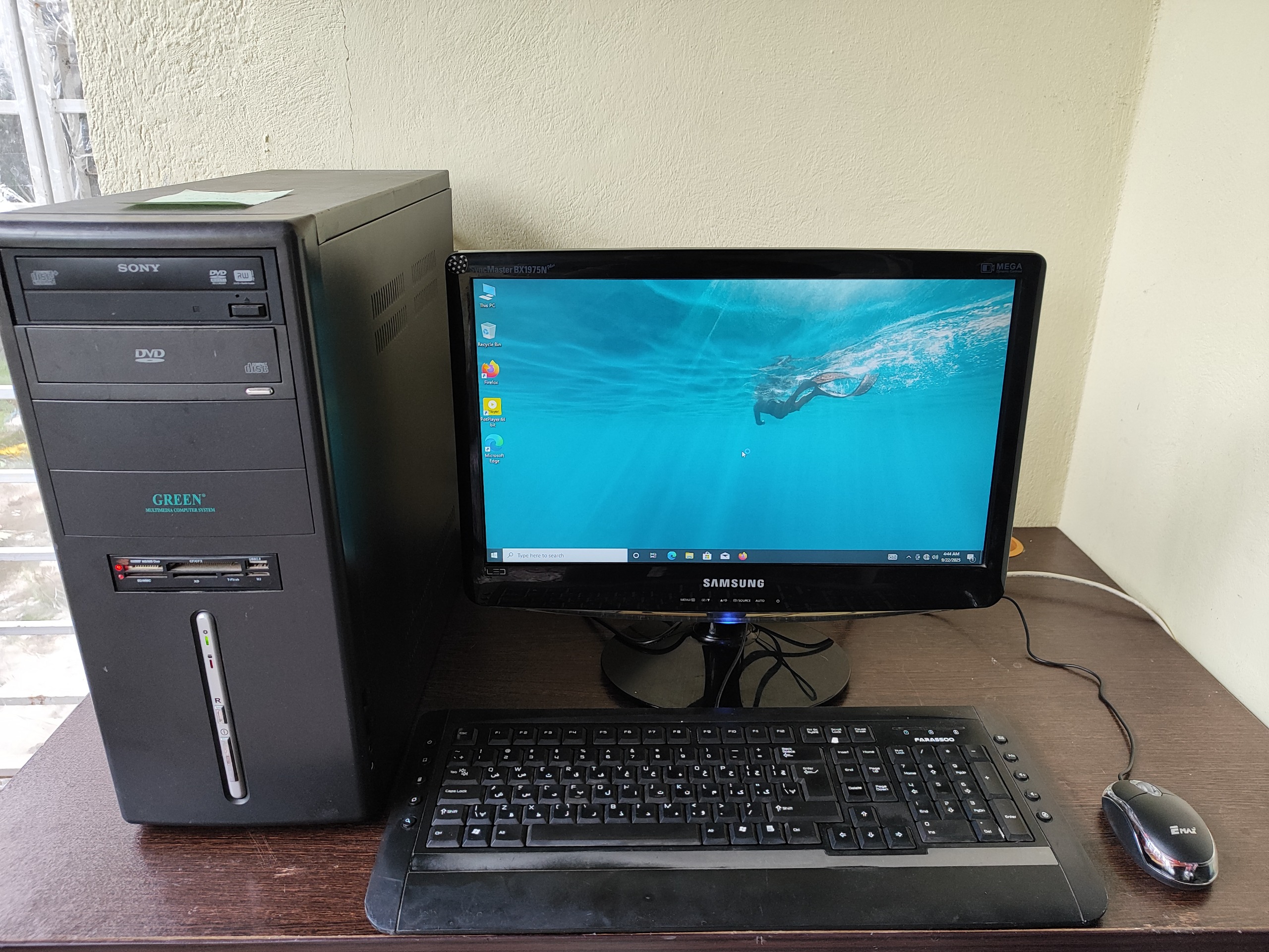 کامپیوتر 4هسته گرین رم 16 هارد 500 و ssd گرافیک 4