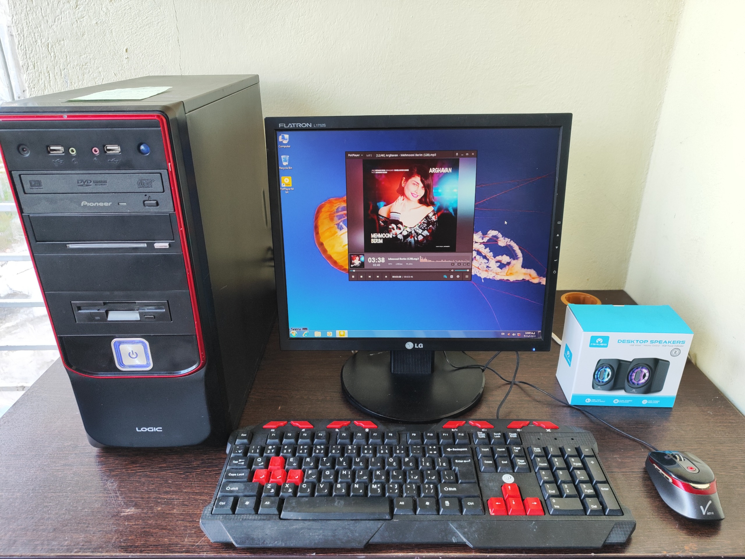 کامپیوتر 4هسته رم 8 ddr3 هارد 500 گرافیک 1