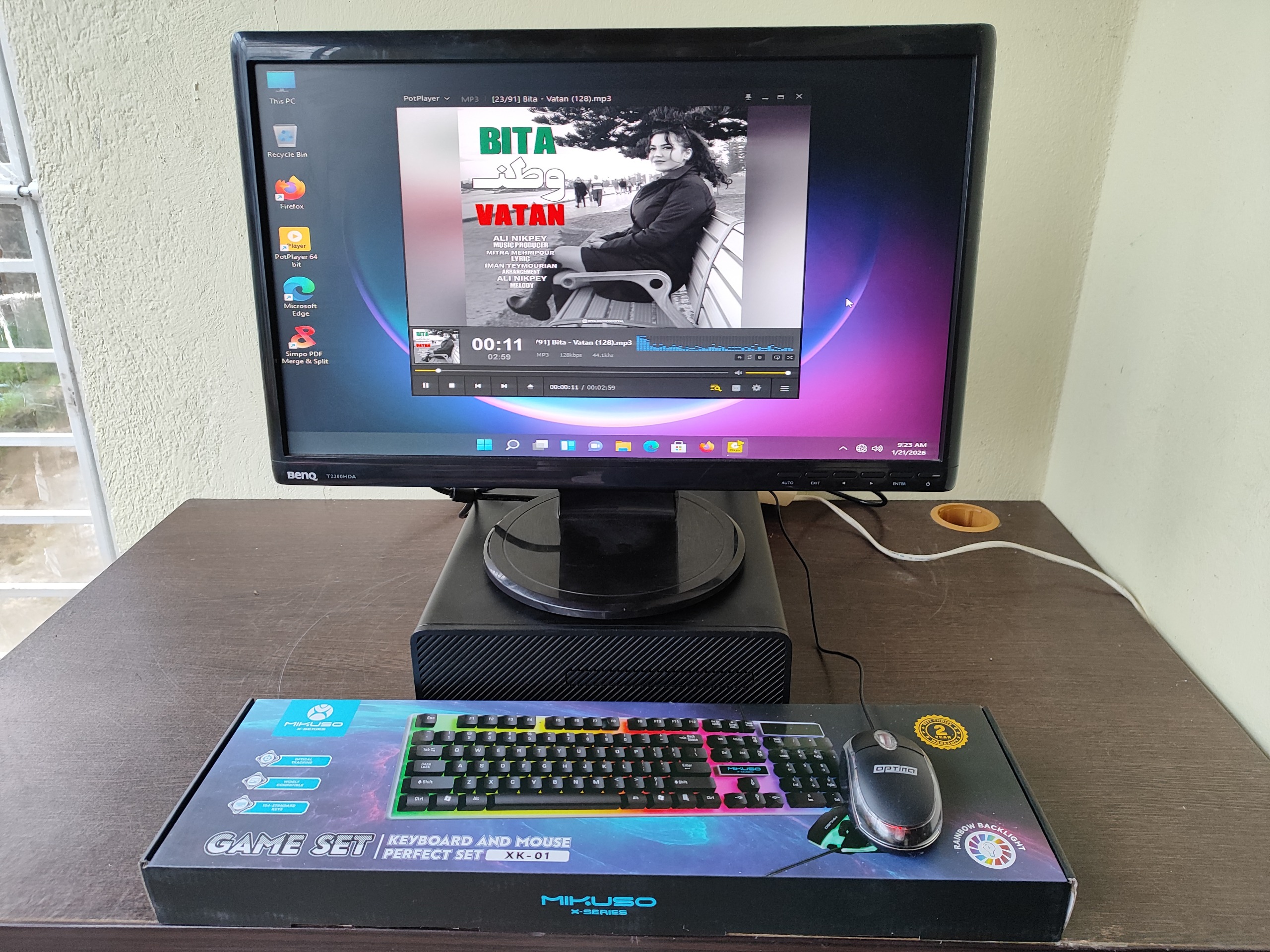 مینی کیس a10 رم 8 ddr4 هارد 500 و m2 128