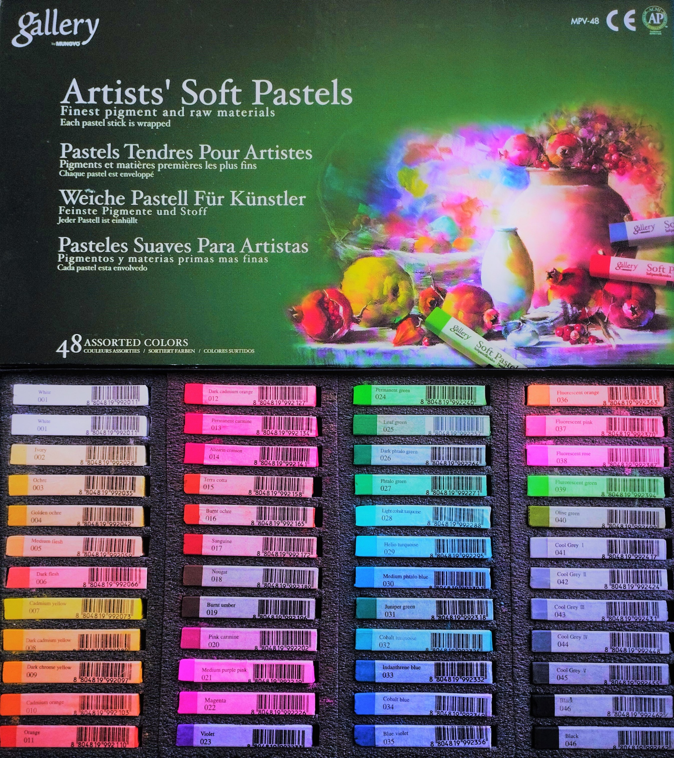 پاستل گچی گالری 48 رنگ. اصل کره جنوبی