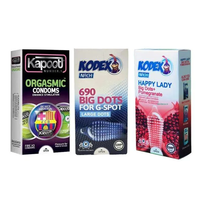 پک سه بسته کاندوم خاردار