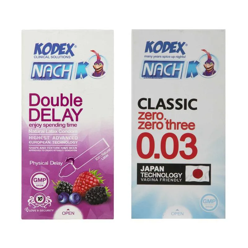 مجموعه دو عددی کاندوم نازک 003 و دبل دیلی کدکس
