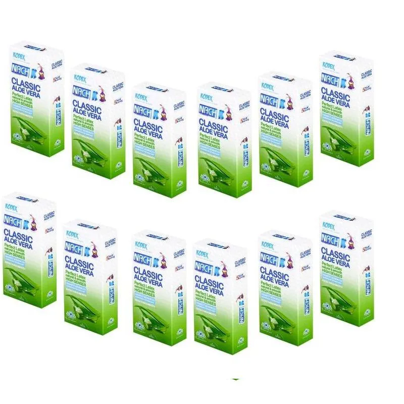 مجموعه 12 بسته کاندوم آلوئه ورا کدکس