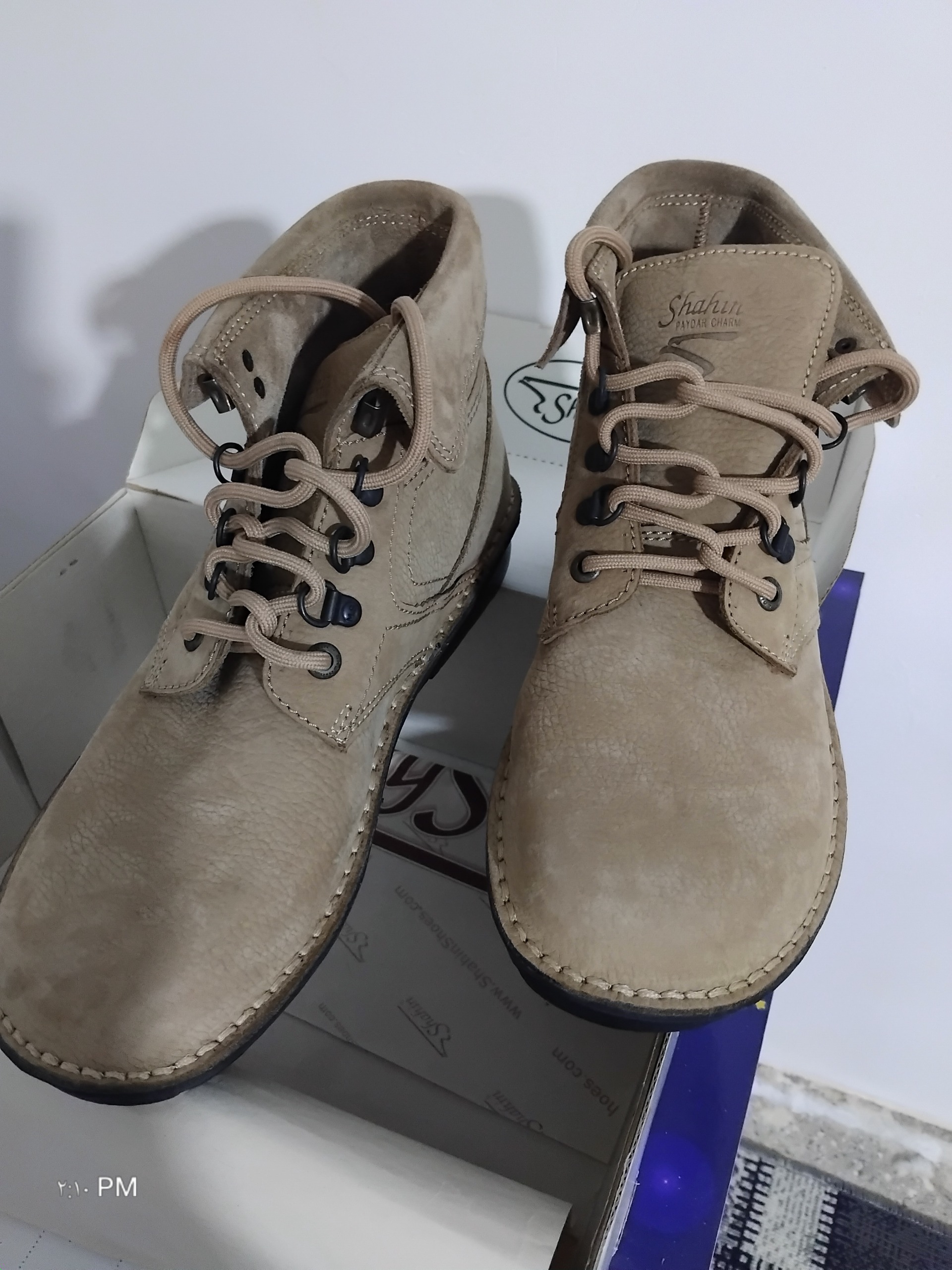 نیم بوت چرم طبیعی