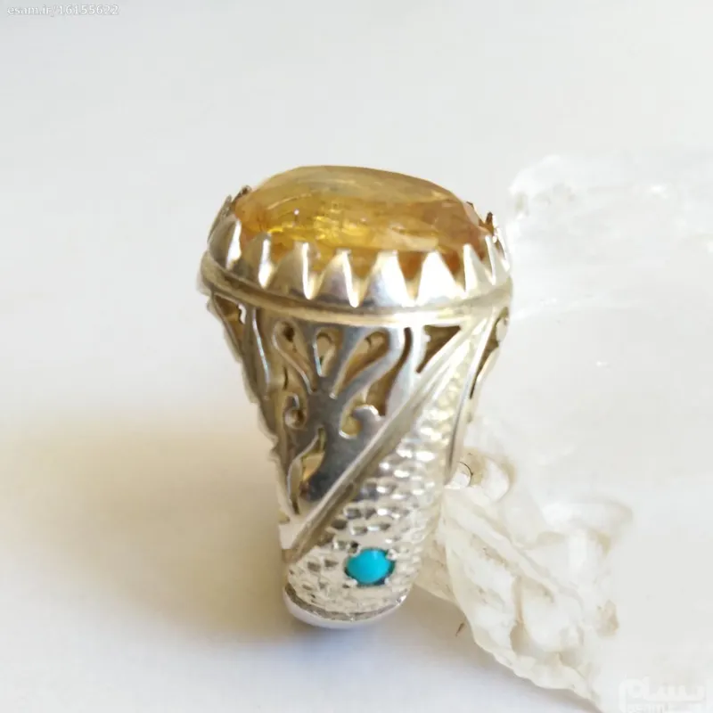 انگشتر سلطنتی سیترین طلایی