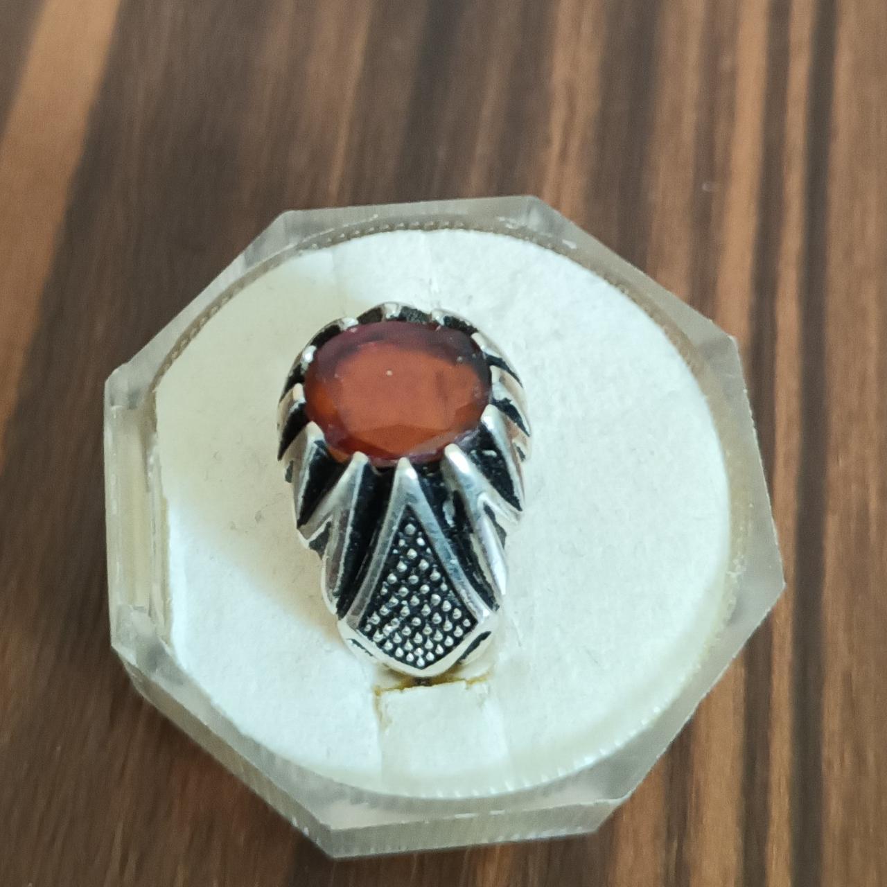 انگشتر نقره گارنت