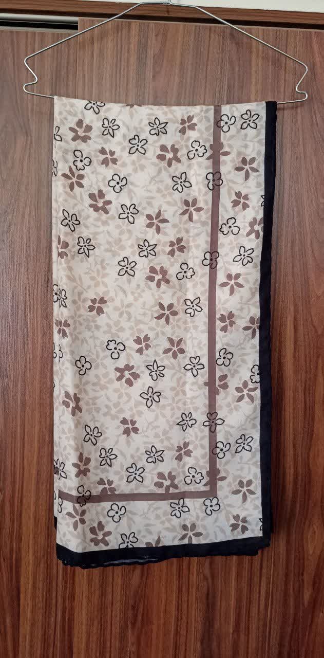 روسری نخی گلدار قواره 120
