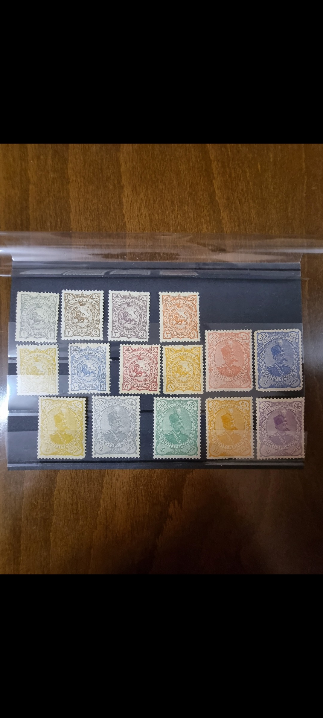 تمبر مظفری سری کاغذ سفید بدون 16 شاهی