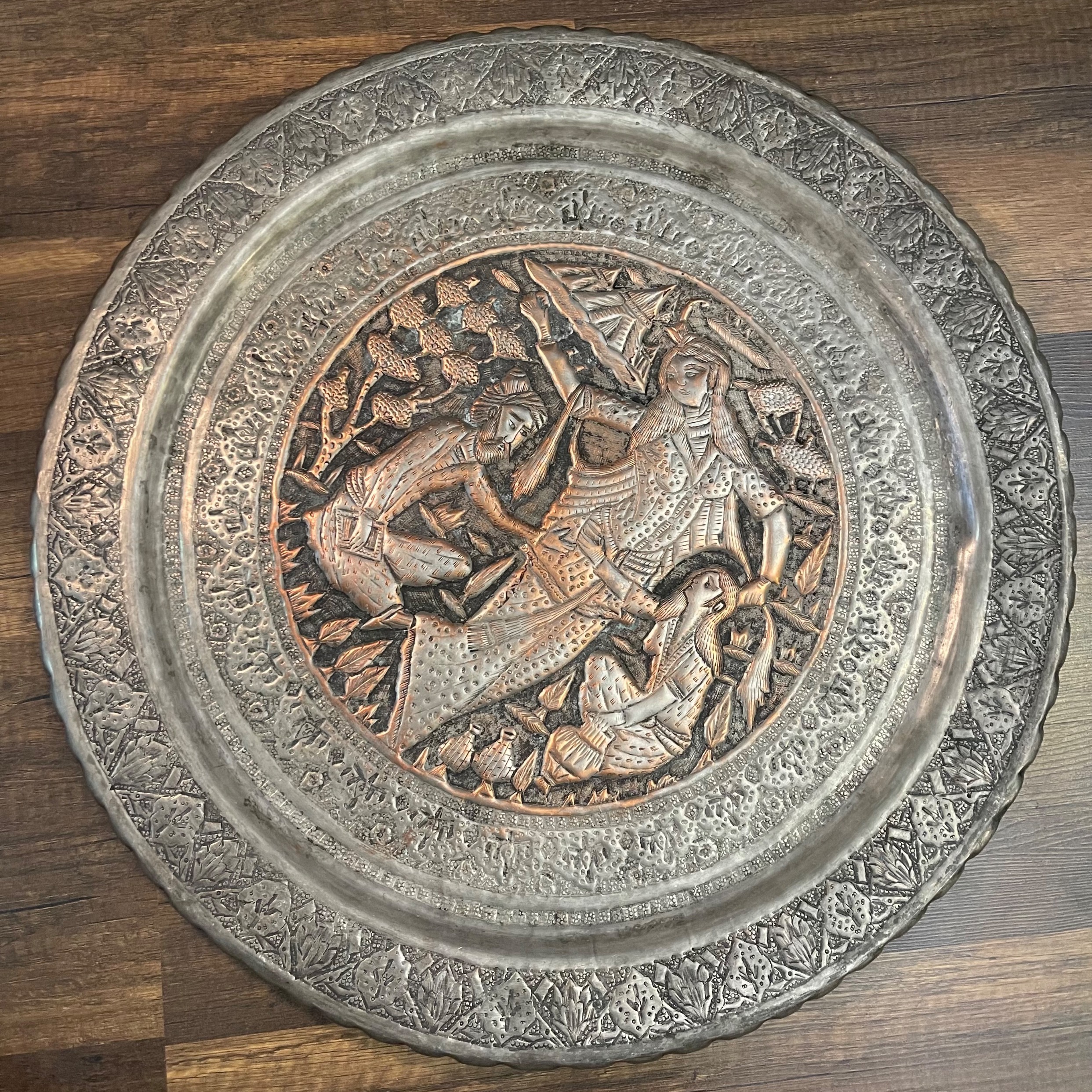سینی مسی قلم کاری