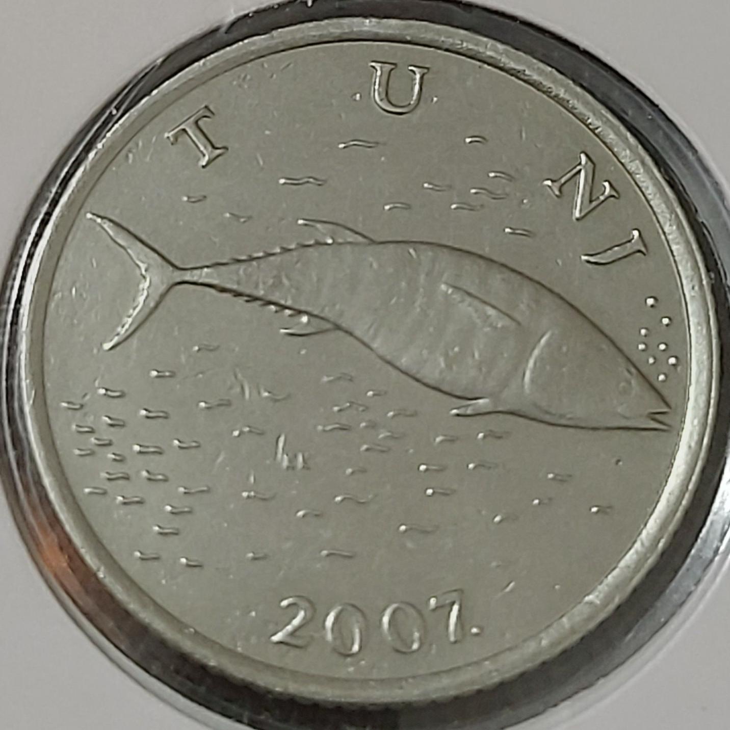 سکه 2کونا زیبا و کمیاب کرواسی 2007