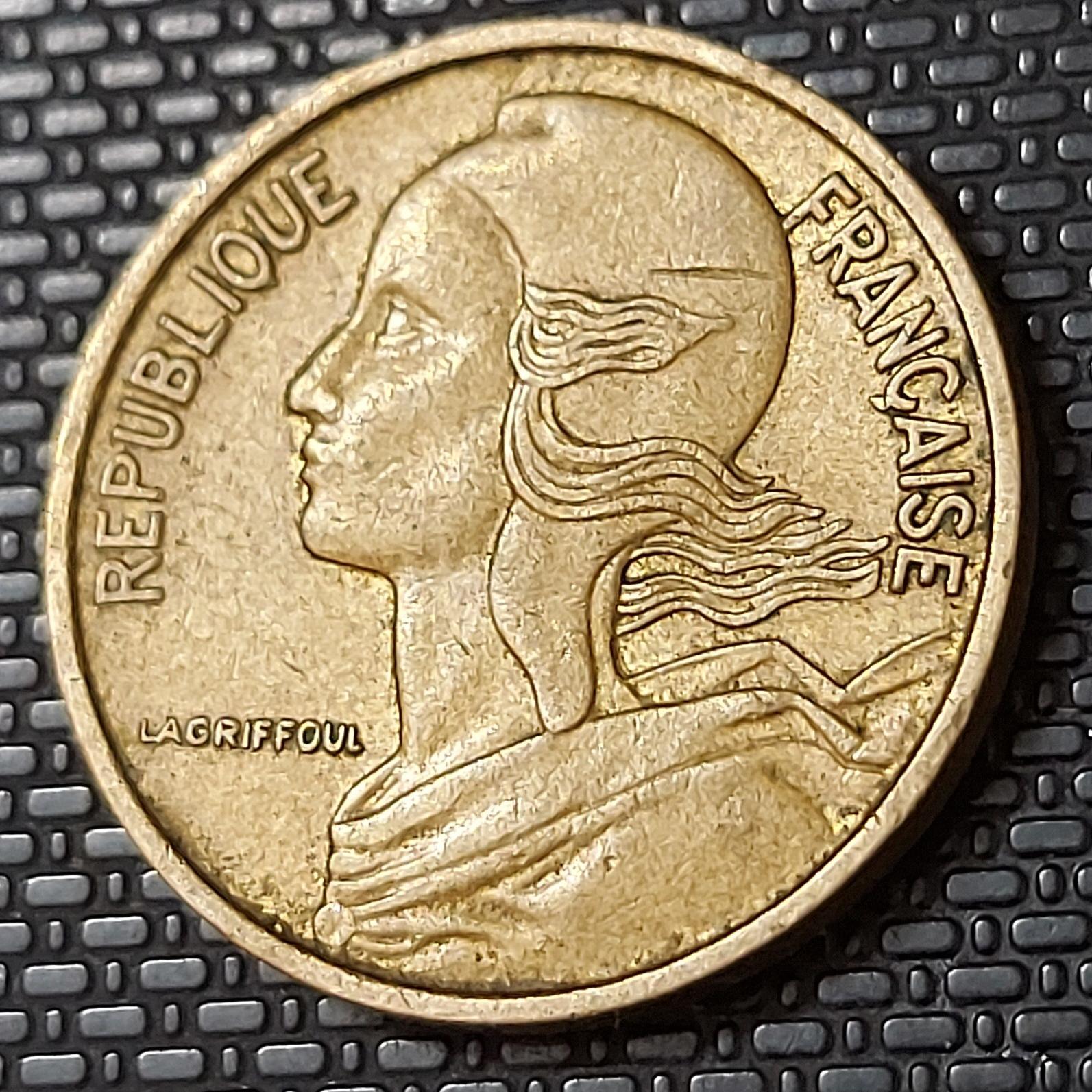 سکه 5 سنتیم فرانسه 1966