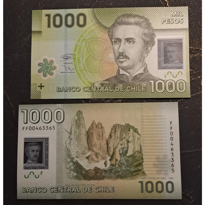 اسکناس پلیمری زیبای 1000 پزو شیلی