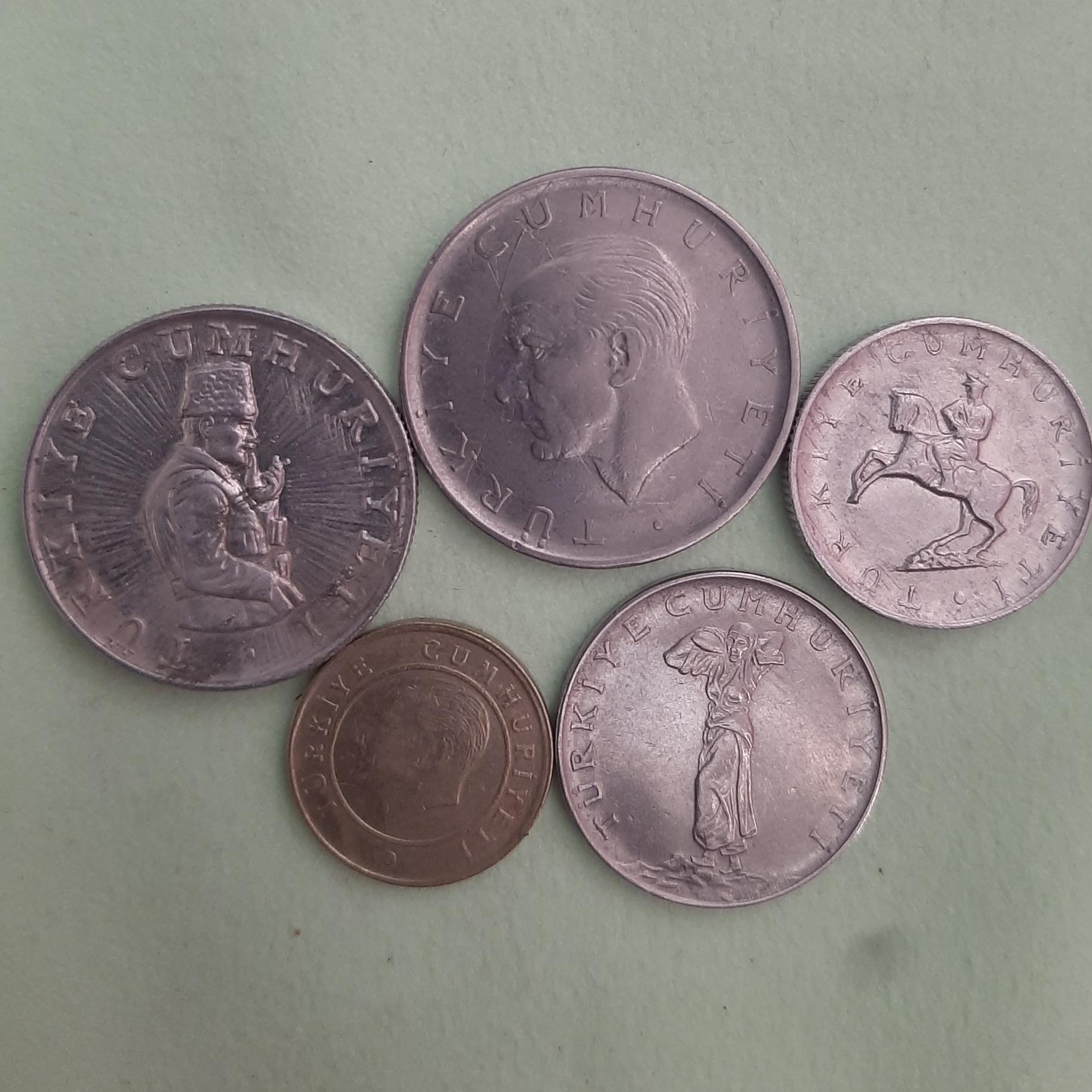 ست 5 عددی سکه ترکیه،ارور دار و کمیاب