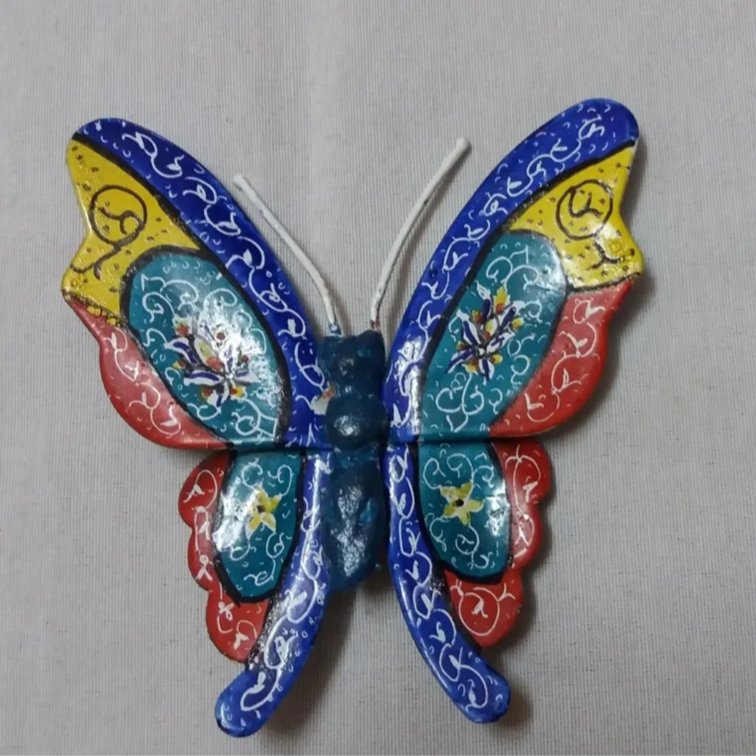 پروانه دیوار کوب میناکاری کار دست قدیمی